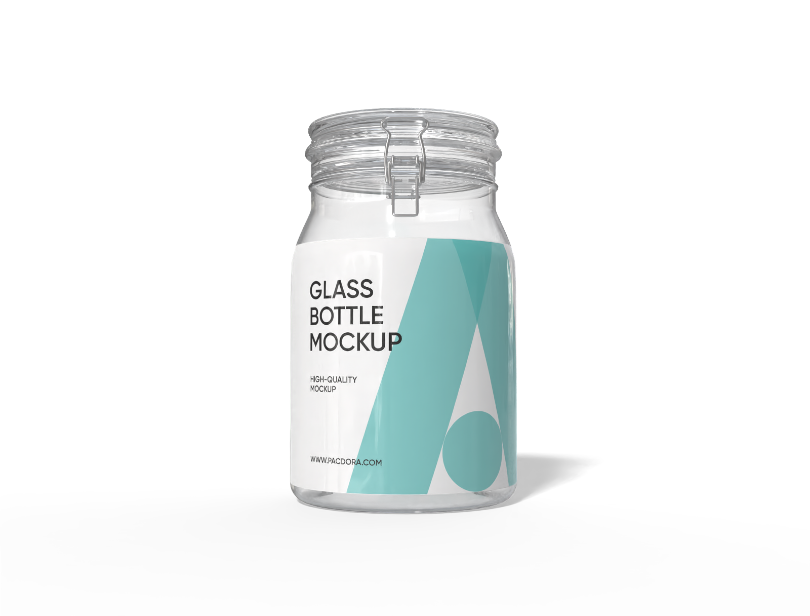 2500 ml glass fruit canning bottle mockup