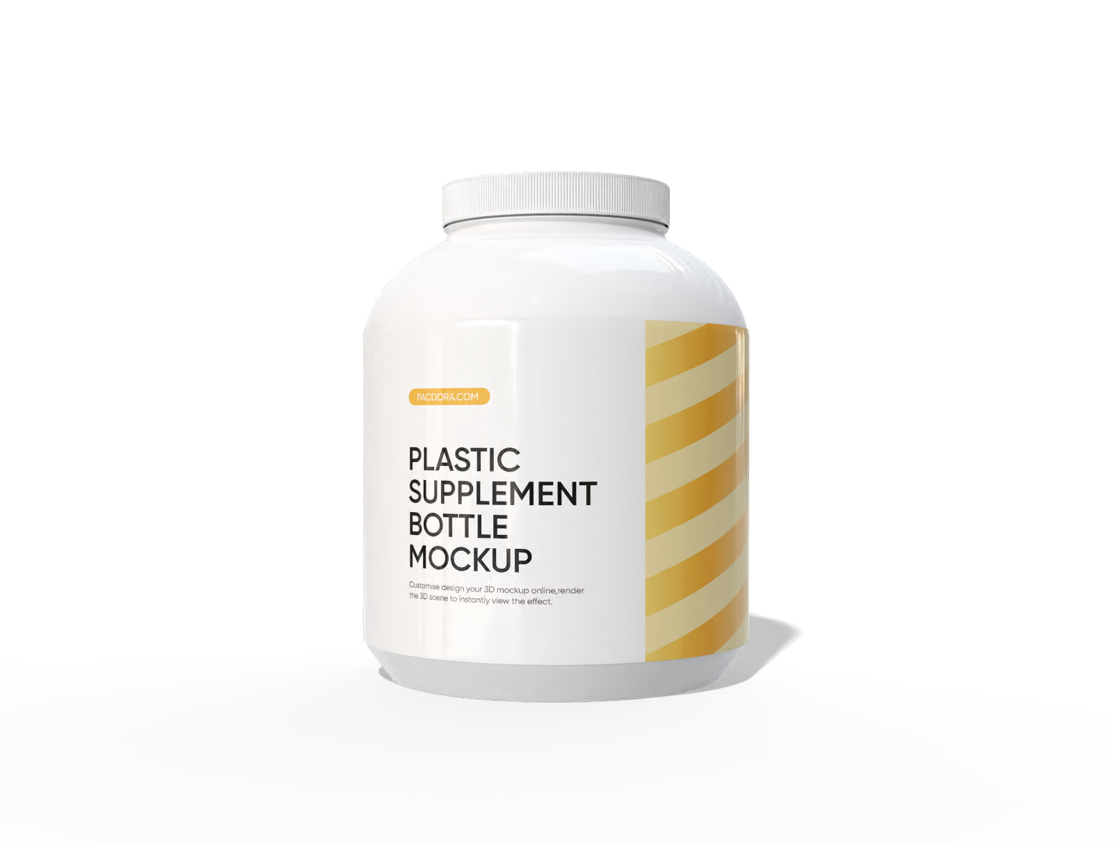 6000 ml plastic protein bottle mockup