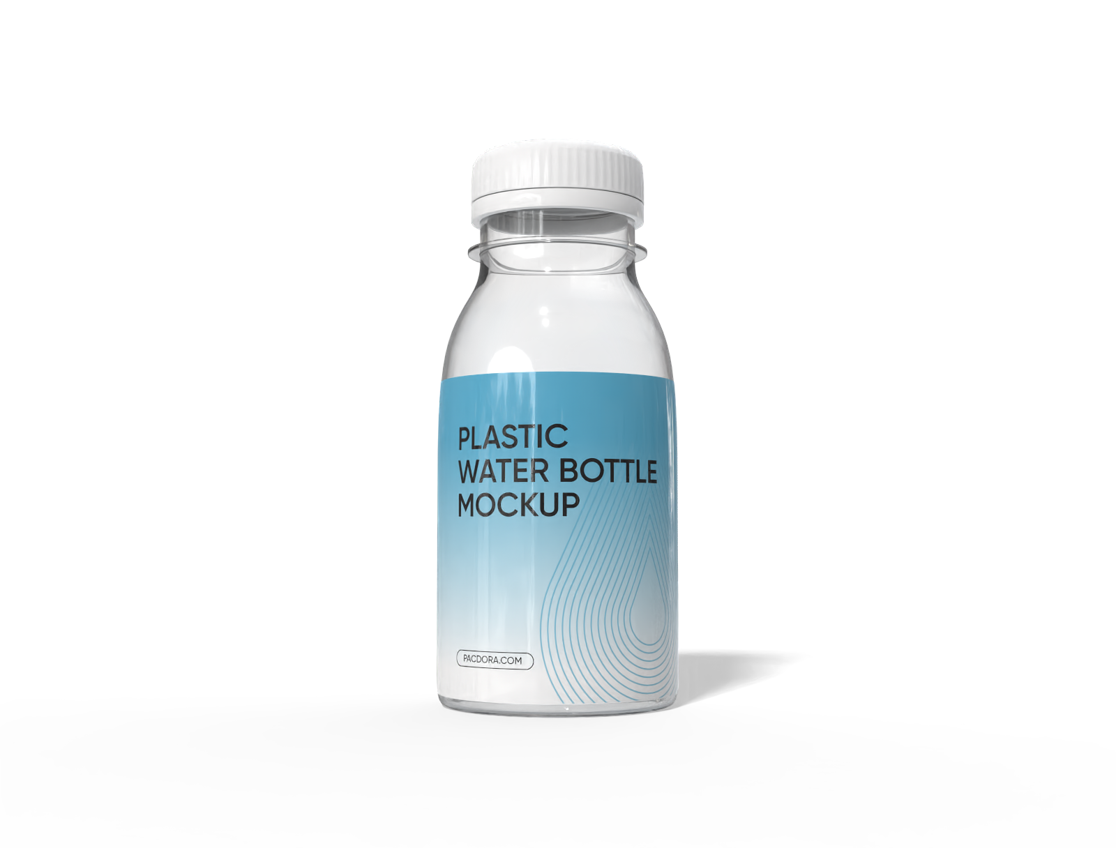 250 ml plastic milk bottle mockup