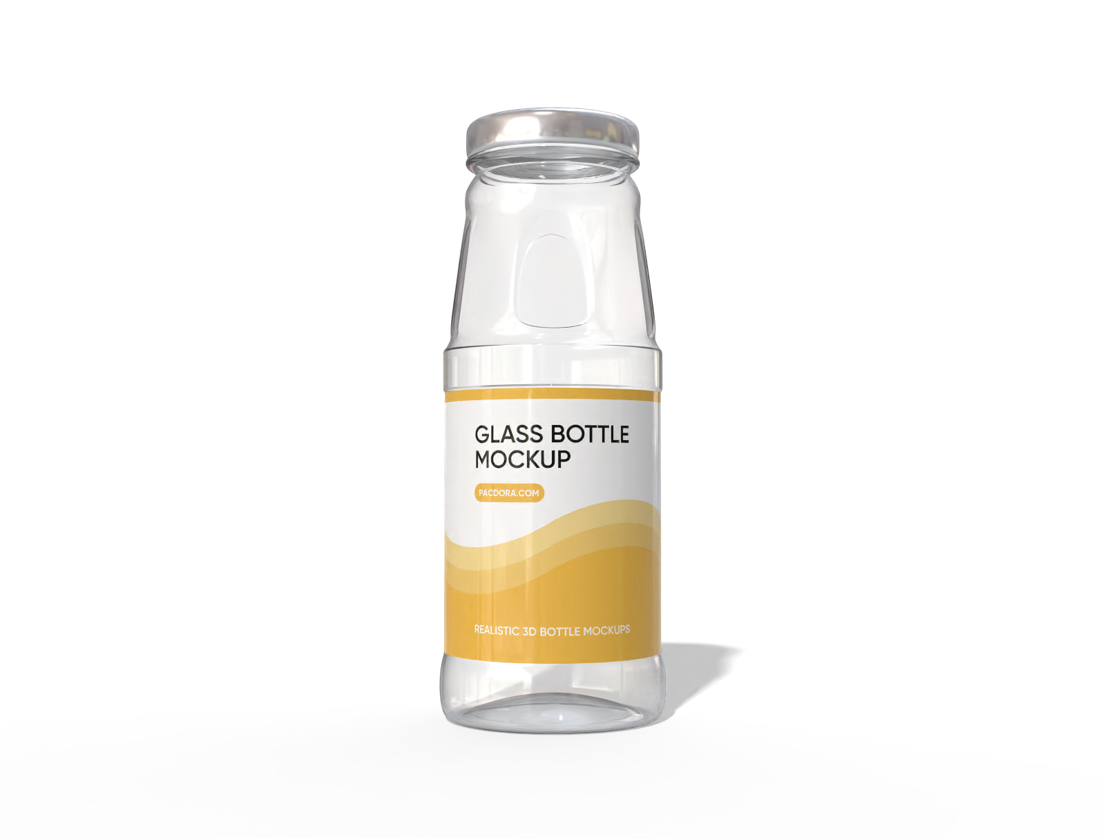 340 ml glass drink bottle mockup