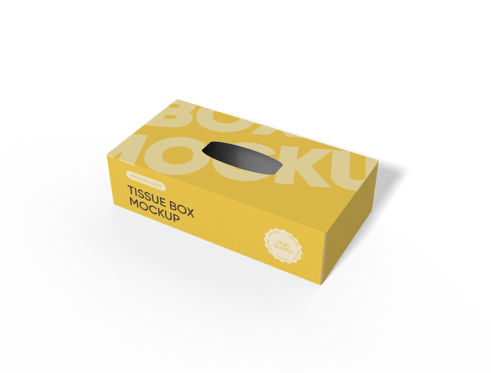 Tuck end tissue boxes mockup