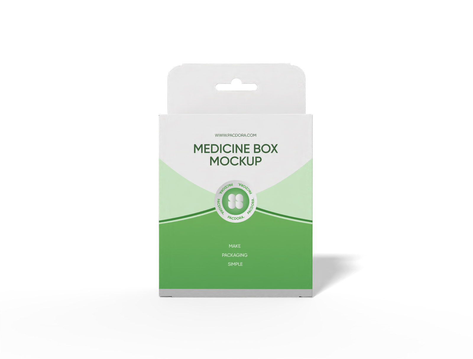 Hanging medicine box mockup
