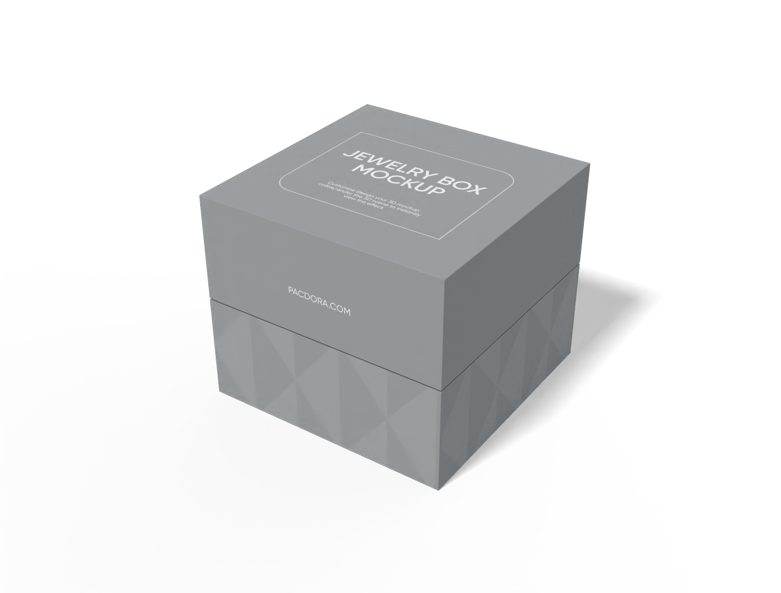 Square jewelry box mockup
