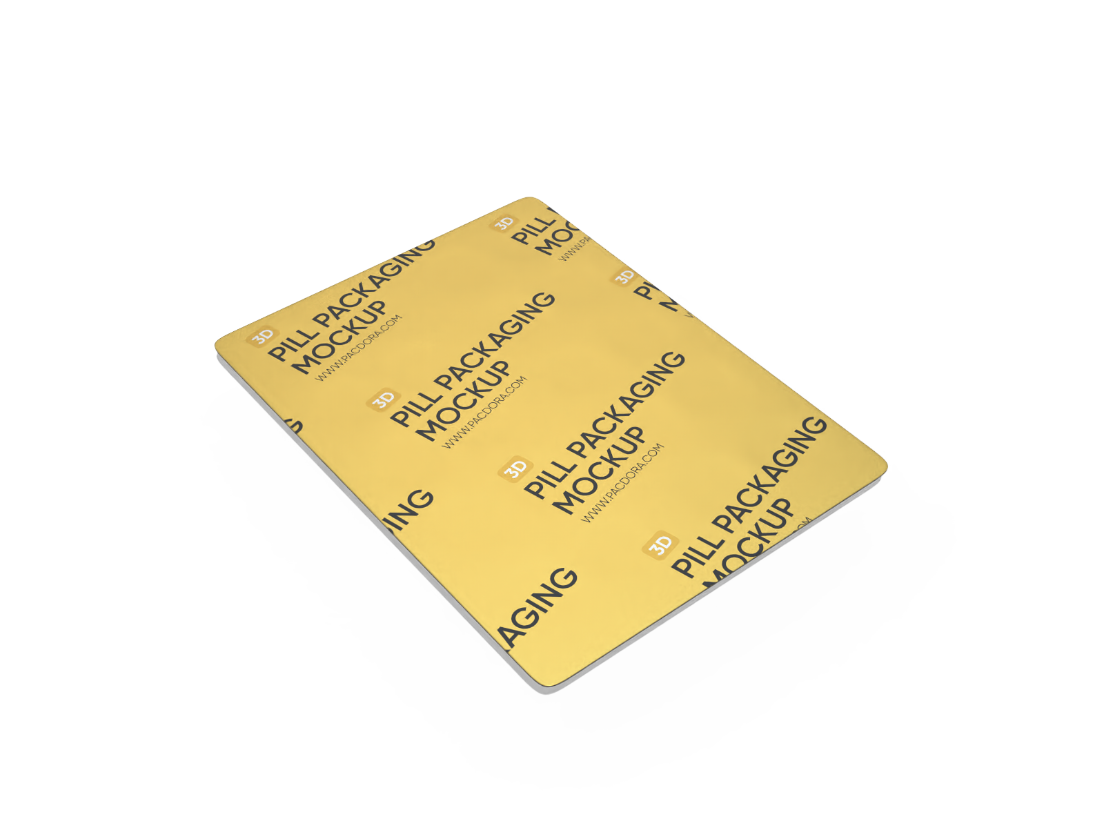 Round pill packaging mockup