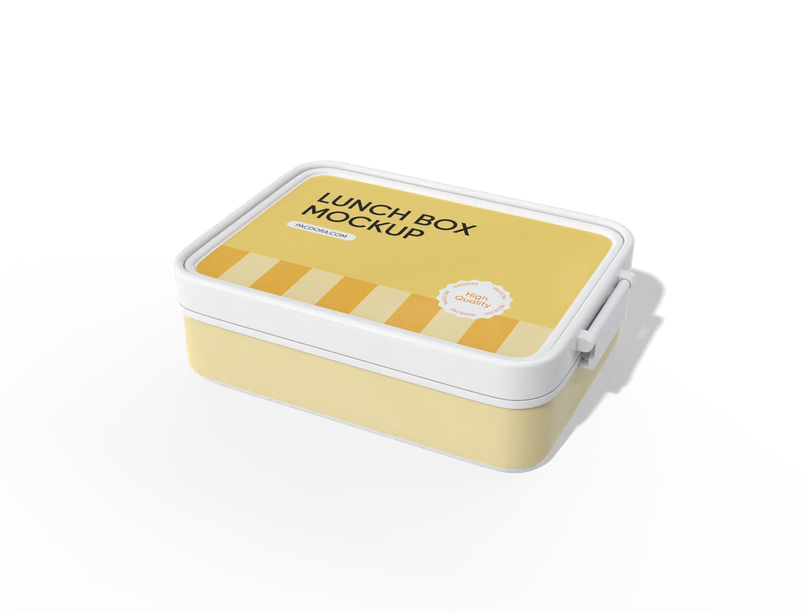 Plastic lunch box with lid mockup