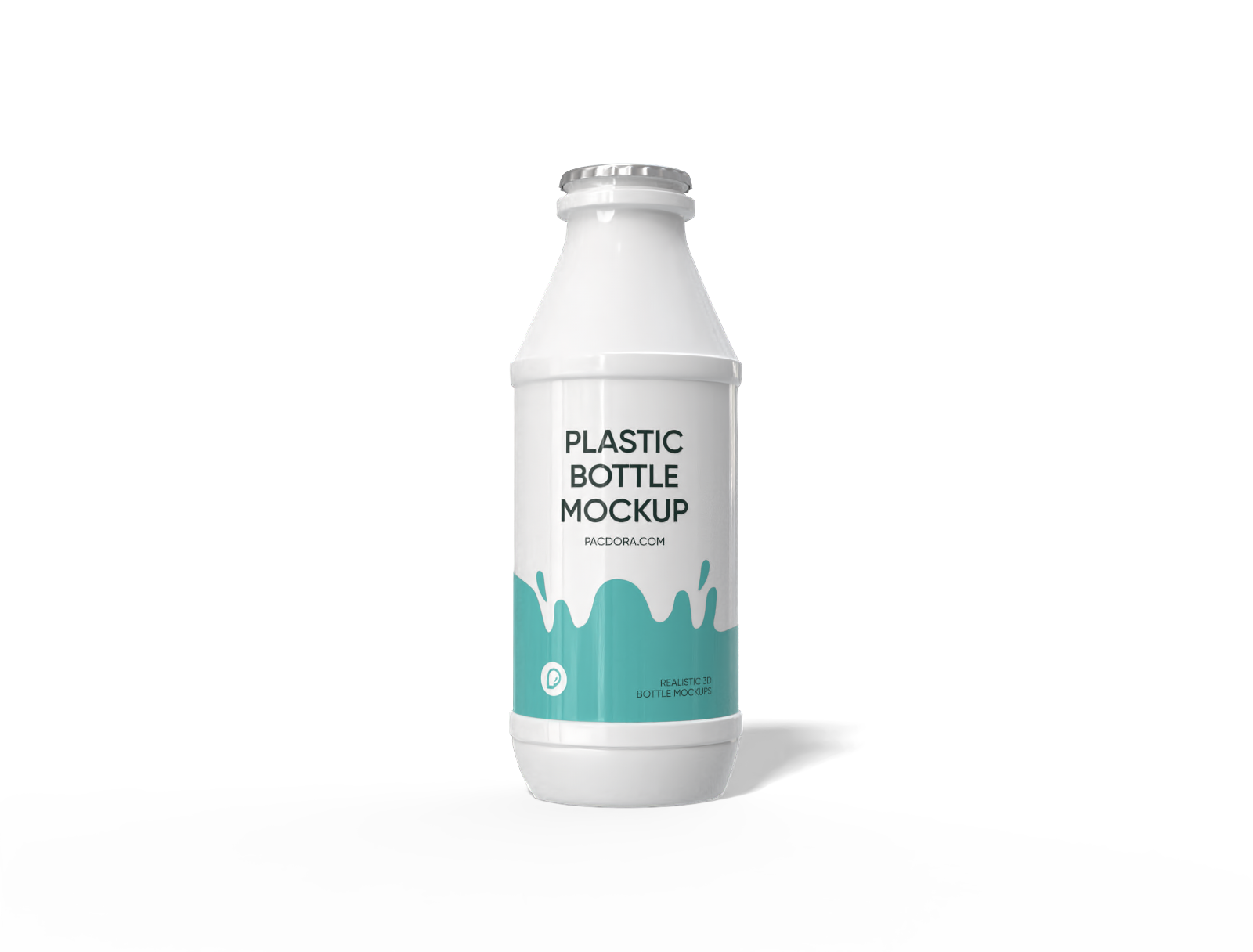 300 ml plastic milk bottle mockup