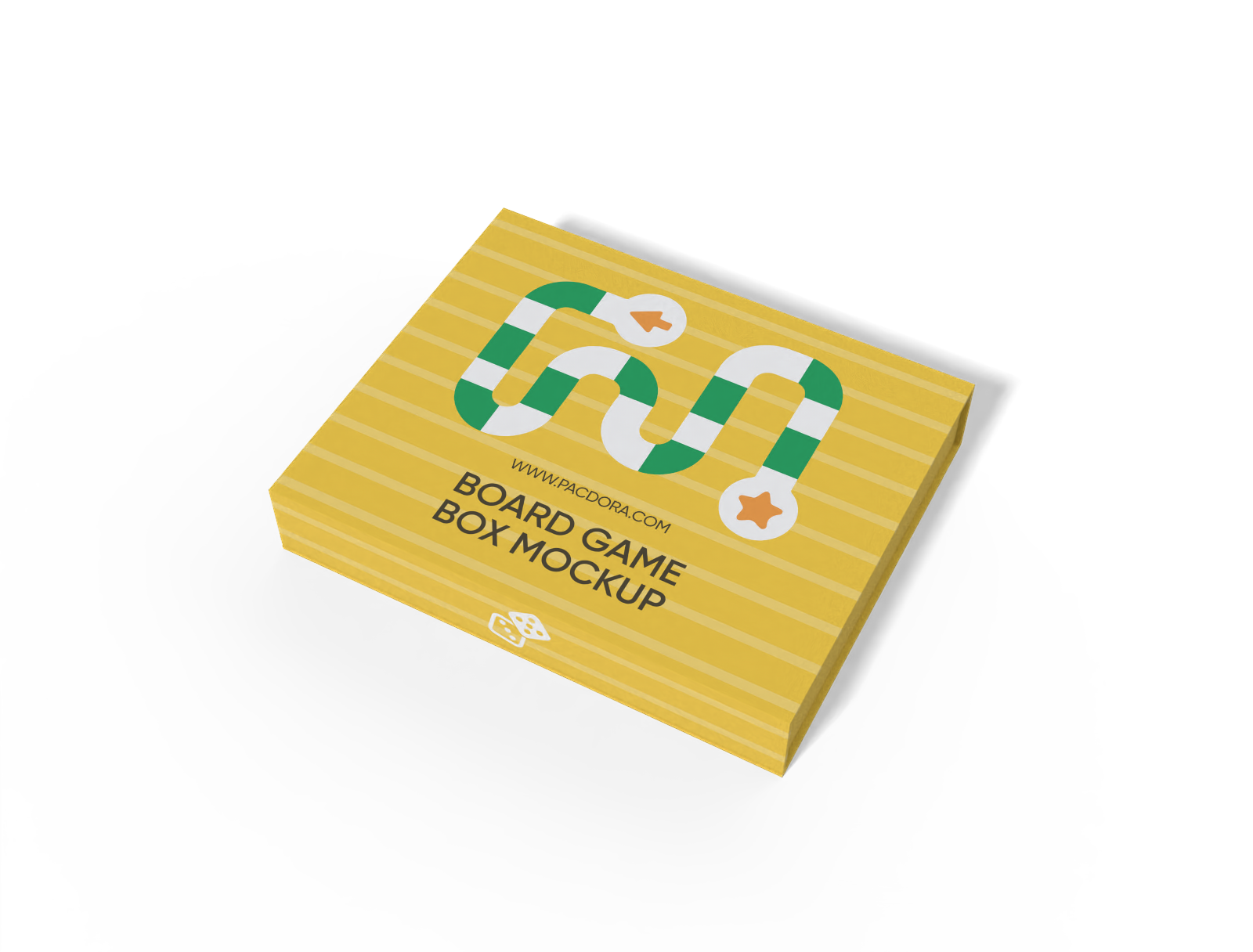 Flip top board game box mockup