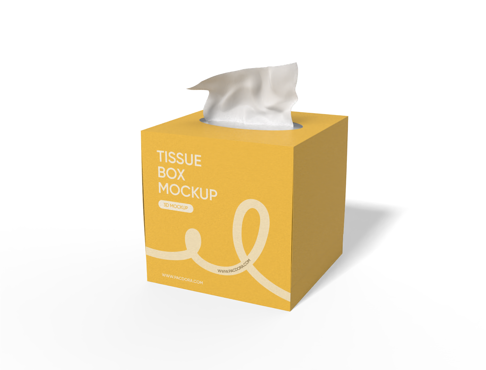 Square tissue box mockup