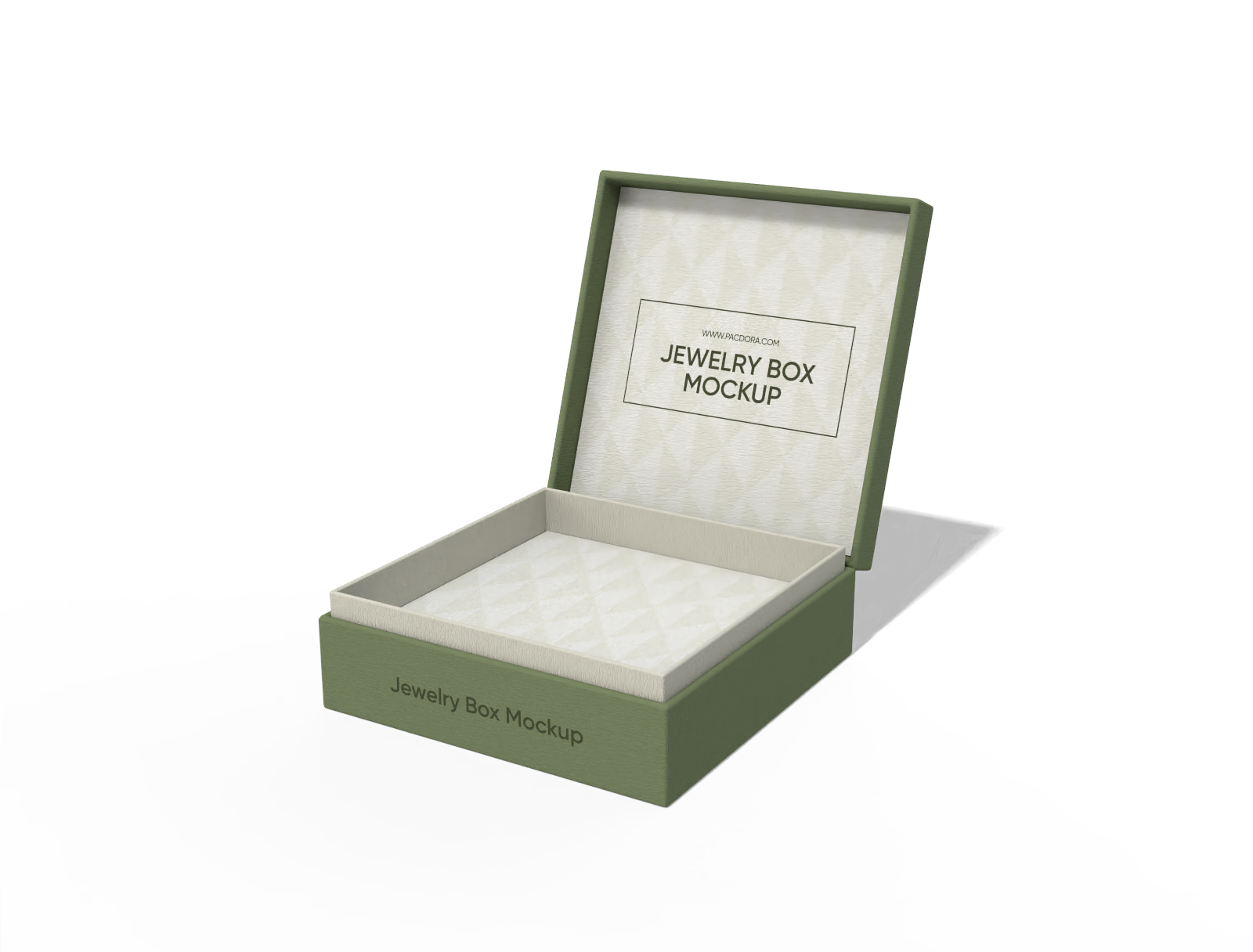 Square jewelry box mockup