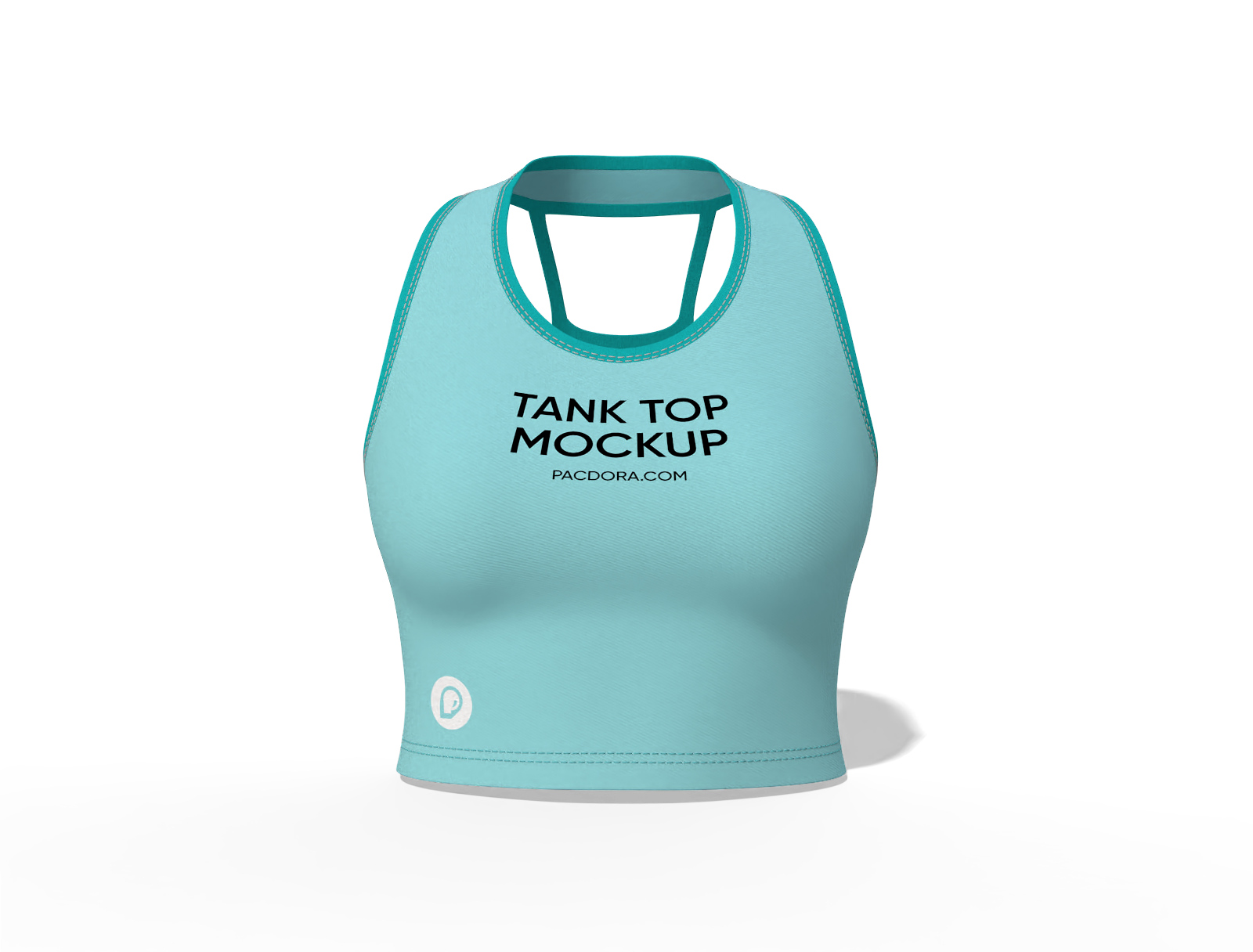 Women's crop tank top mockup