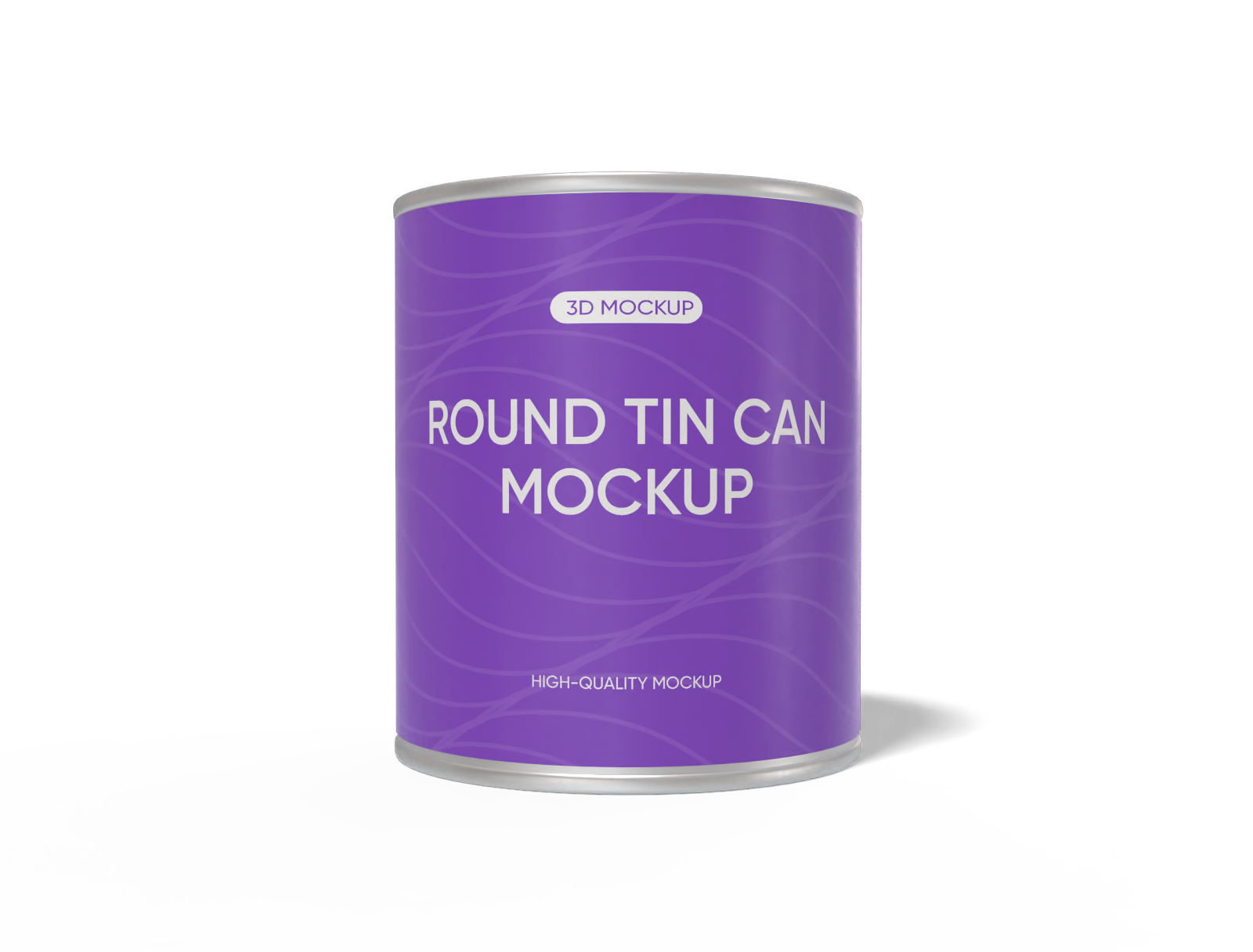 Round tin can mockup