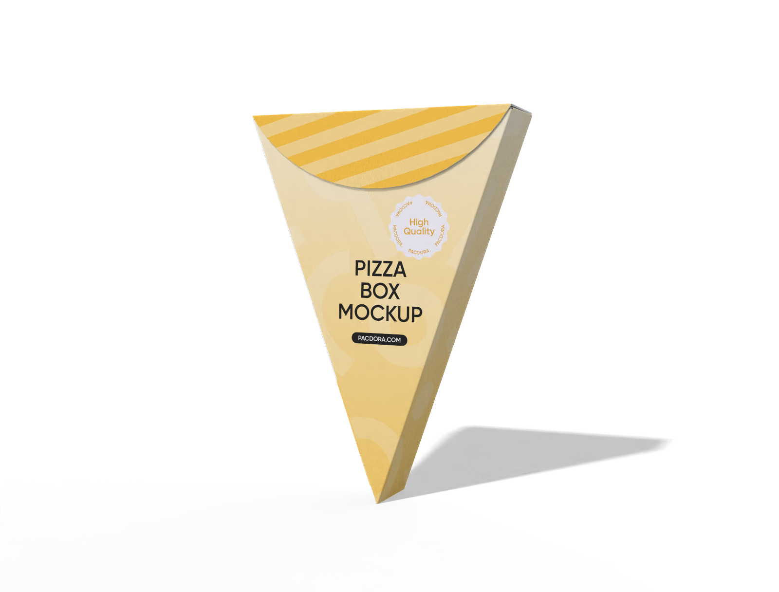 Triangle pizza box mockup