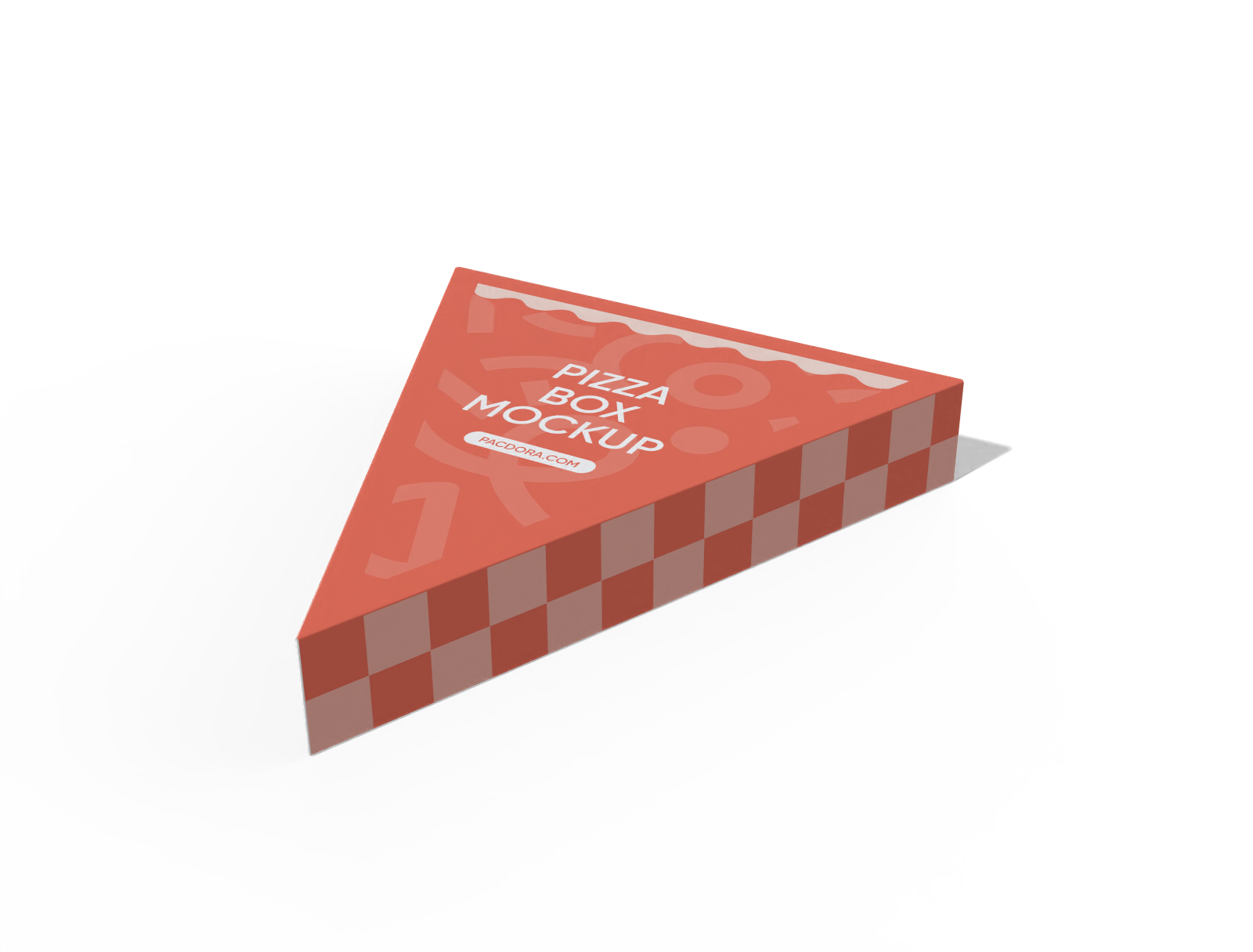 Triangle pizza box mockup