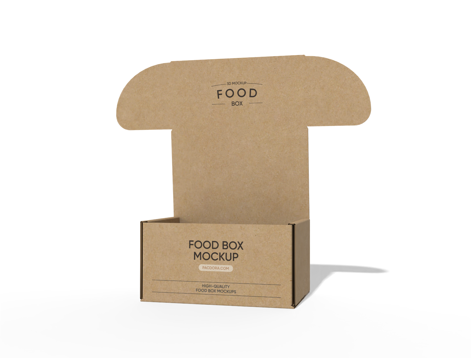 FEFCO 0471 flip top mailer box with polygonal tuck front mockup