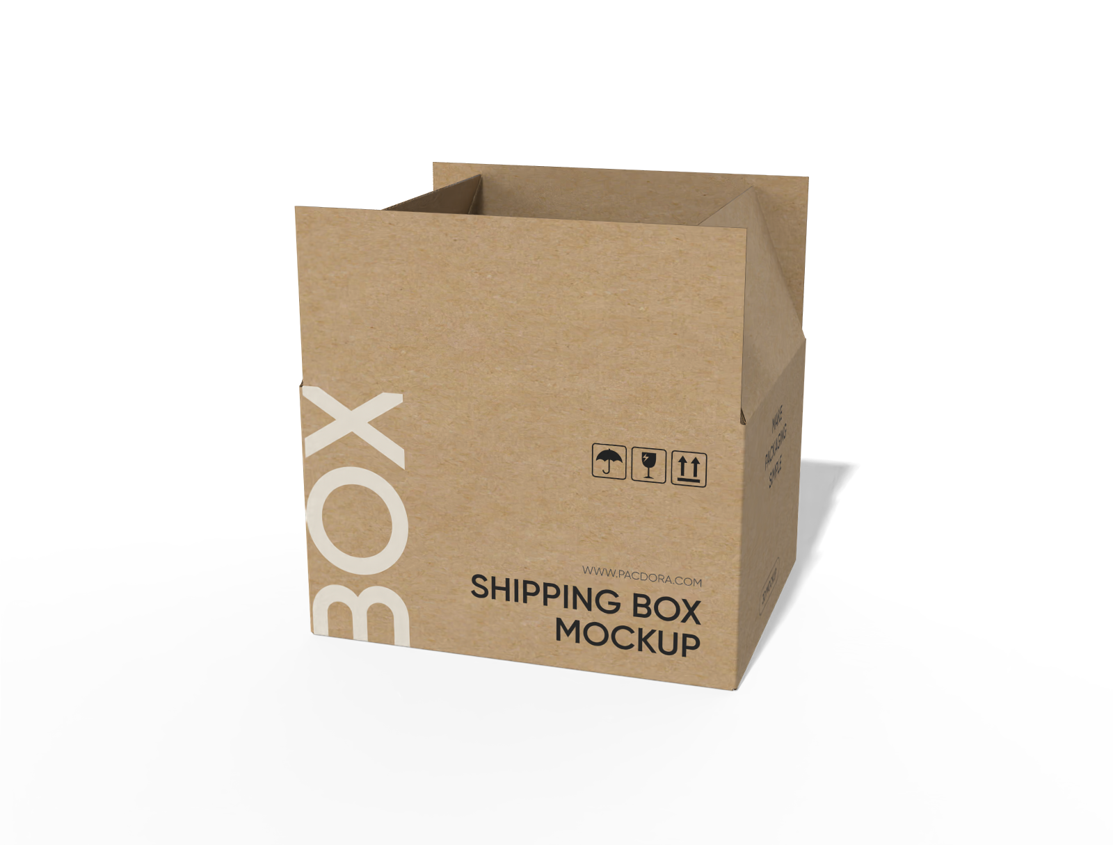 FEFCO 0701 regular slotted container with auto lock bottom mockup