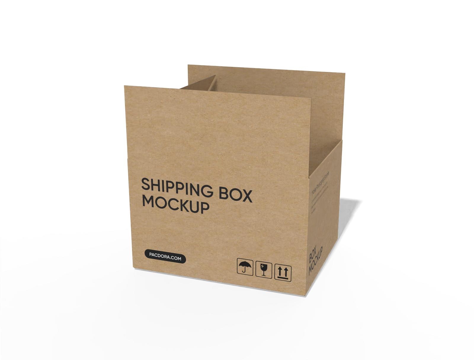FEFCO 0711 flat shipping box mockup