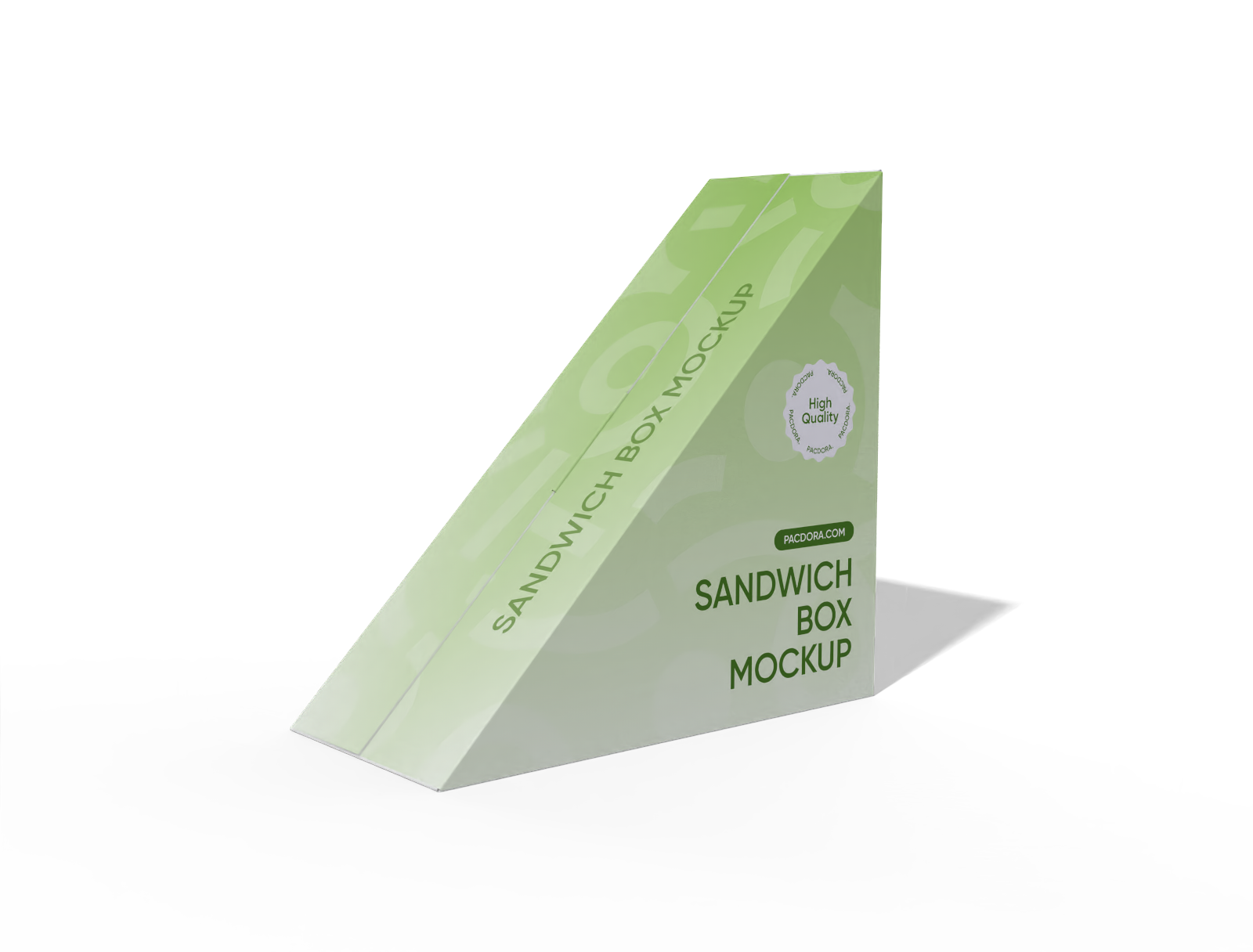 Sandwich box packaging mockup
