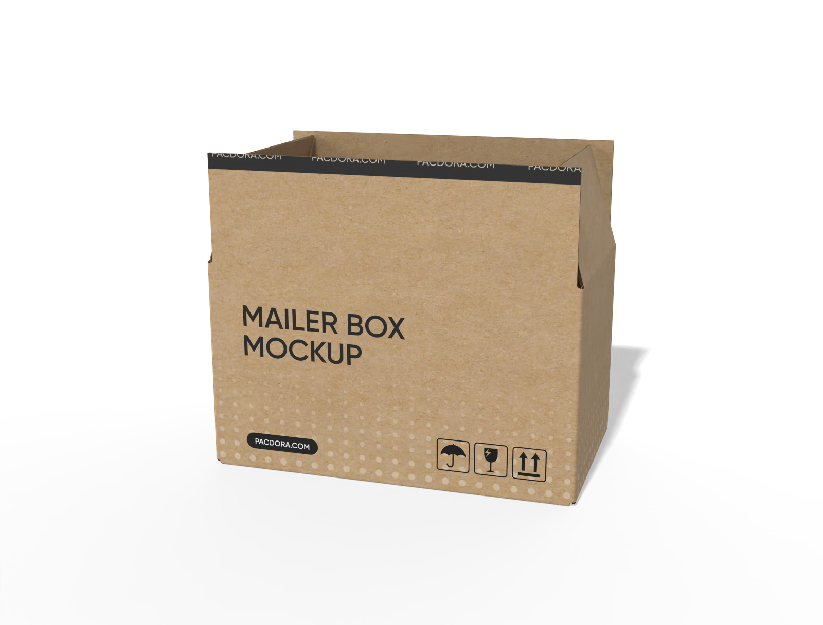 FEFCO 0207 cartons six grids shipping box mockup