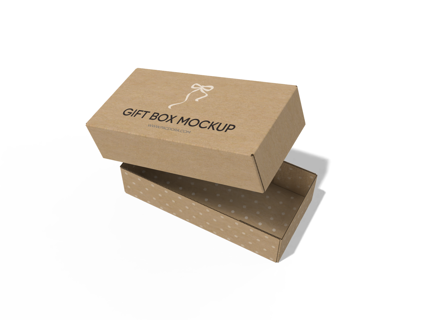 FEFCO 0301 top and bottom box mockup