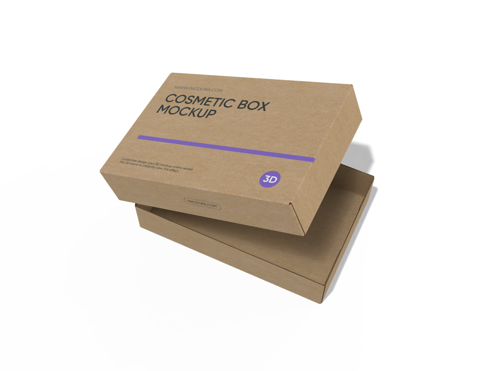 FEFCO 0303 top and bottom box mockup