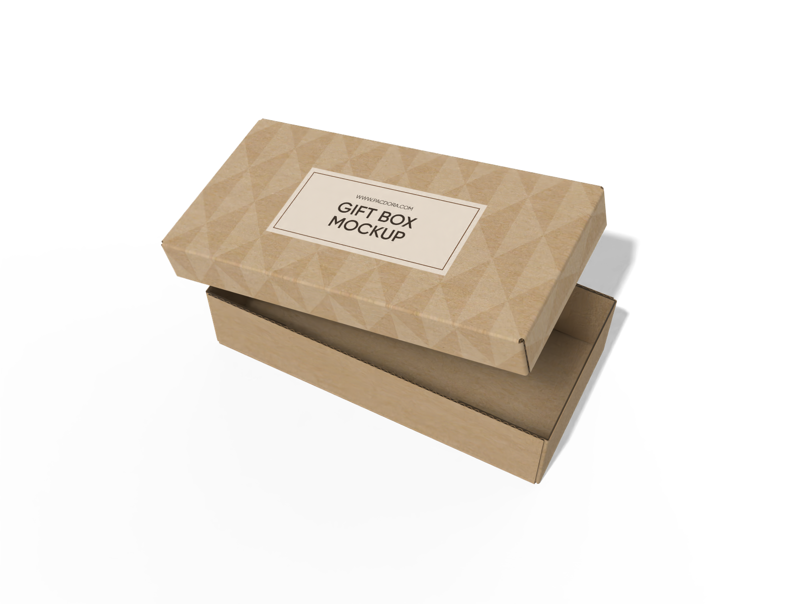 FEFCO 0306 top and bottom box mockup FEFCO 0306 top and bottom box mockup