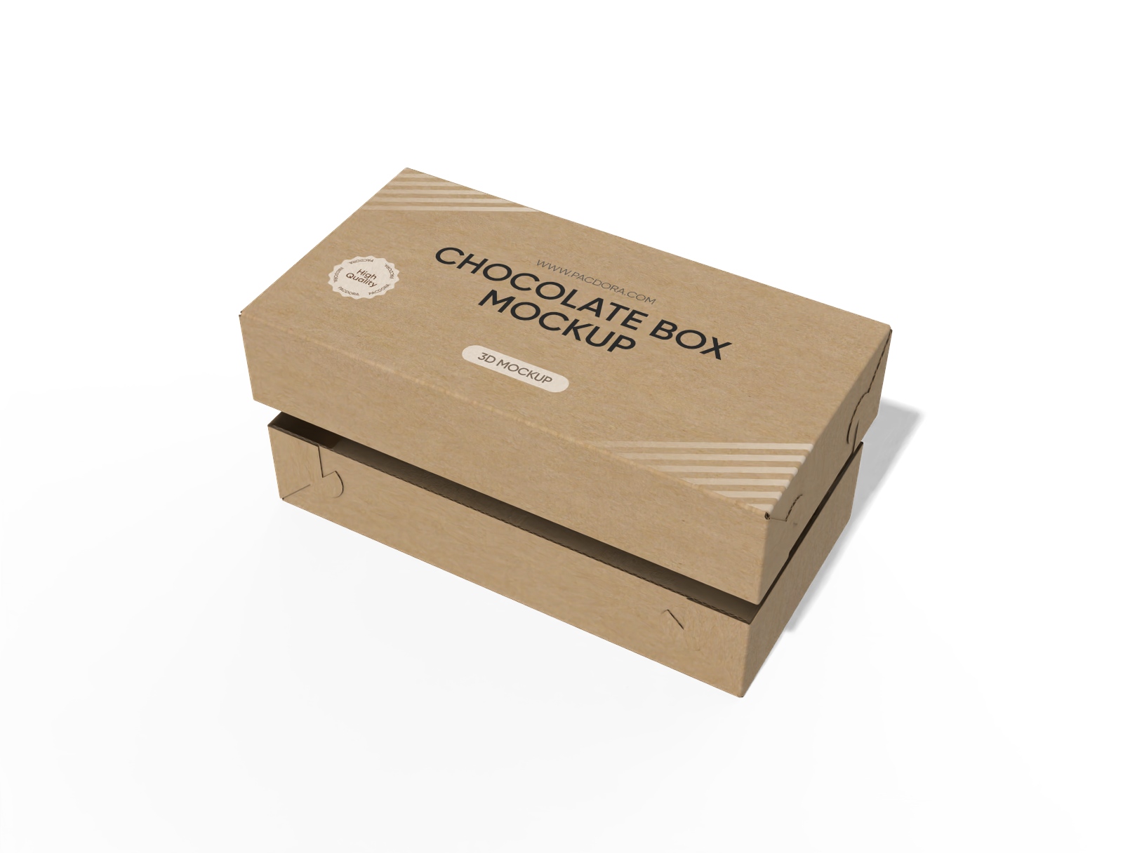 FEFCO 0307 top and bottom box mockup