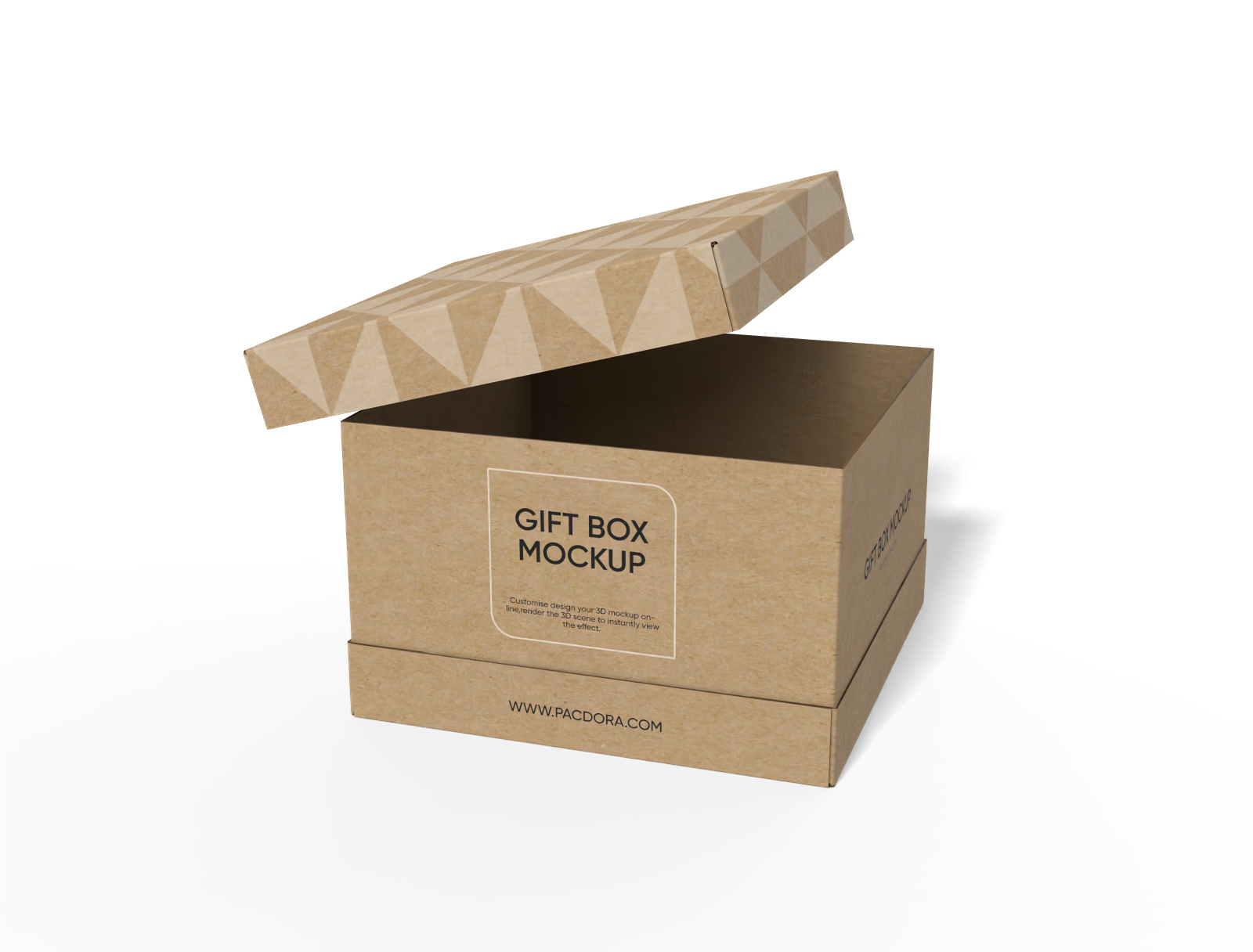 FEFCO 0310 corrugated box with covers mockup