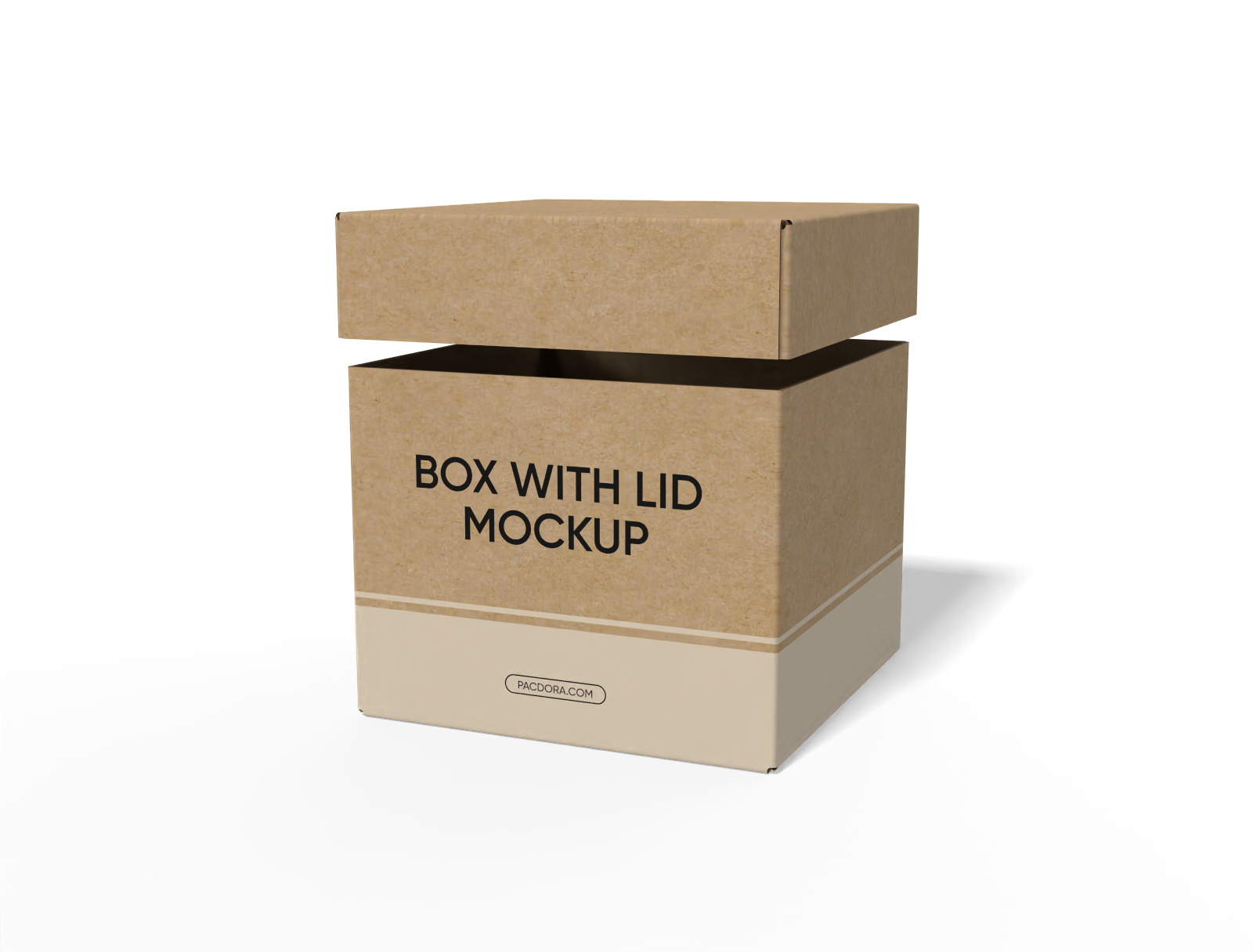 FEFCO 0312 box with lid hoarding cartons paper mockup