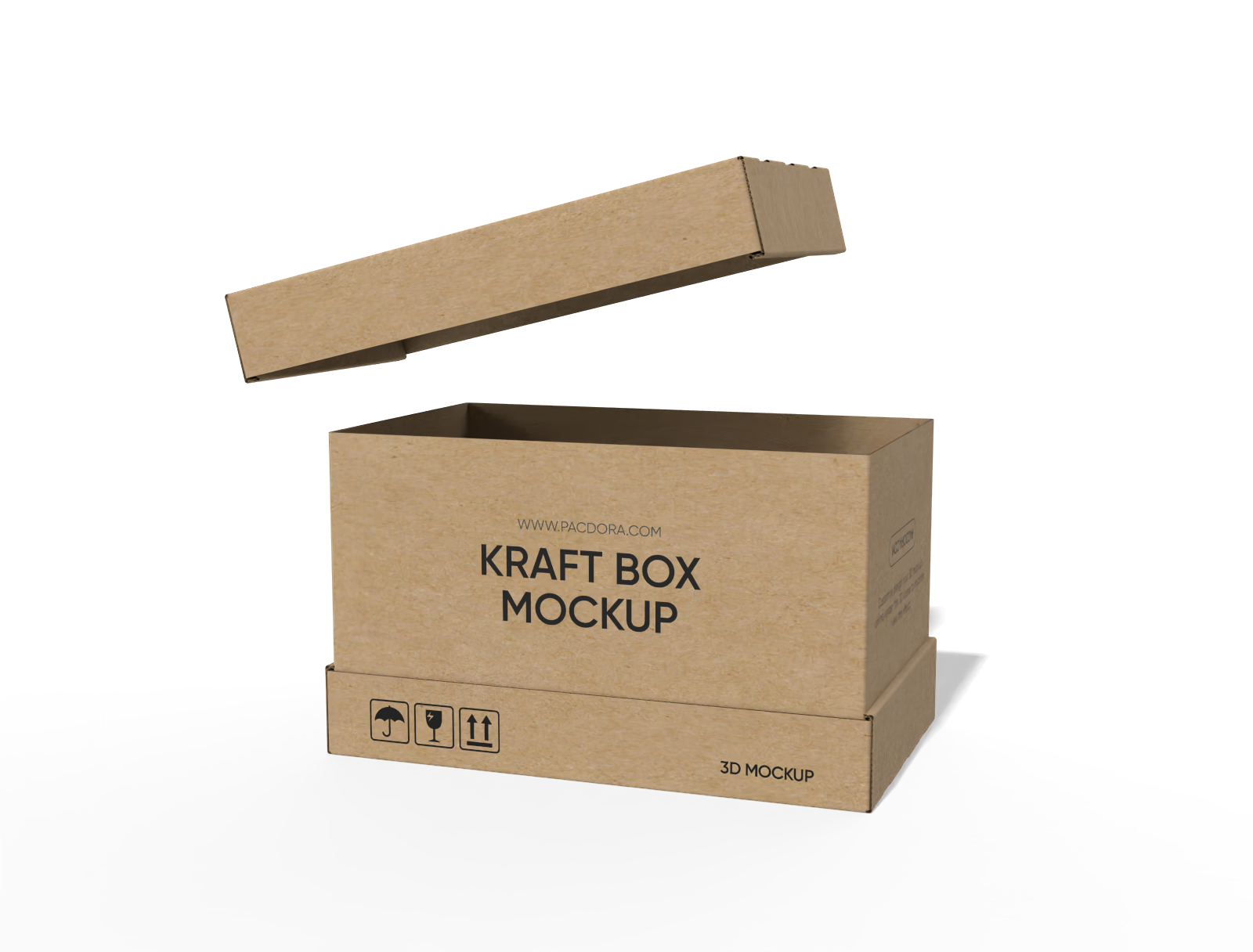 FEFCO 0314 corrugated box with covers mockup