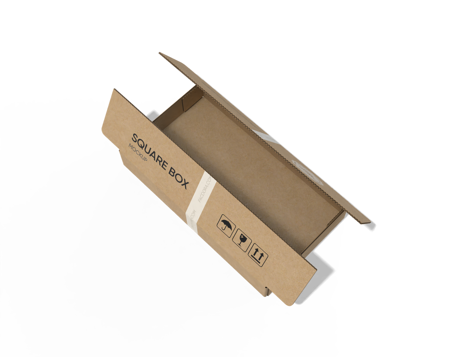 FEFCO 0411 cardboard shipping box mockup FEFCO 0411 cardboard shipping box mockup