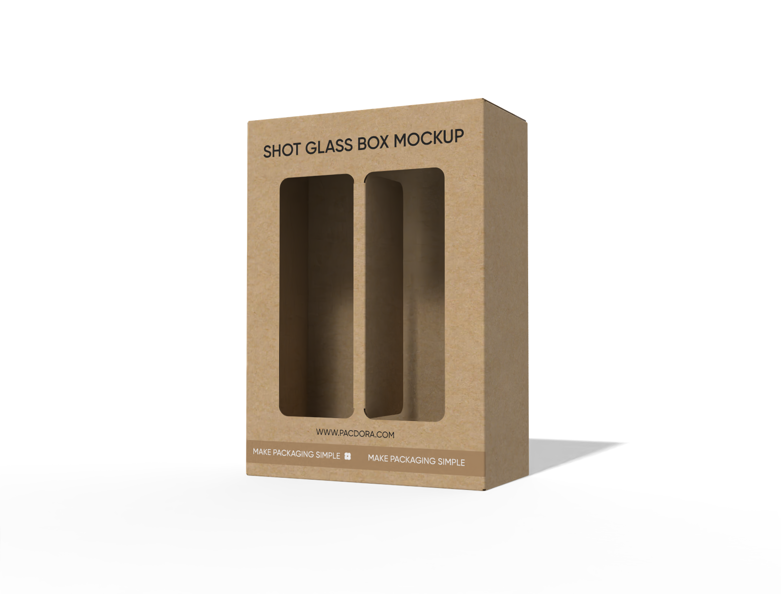 Corrugated shot glass box mockup