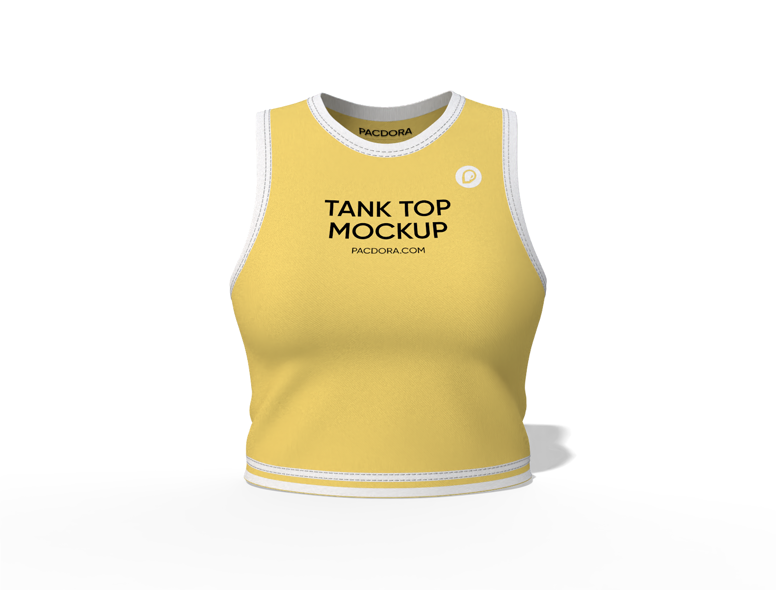 Women's crop tank top mockup