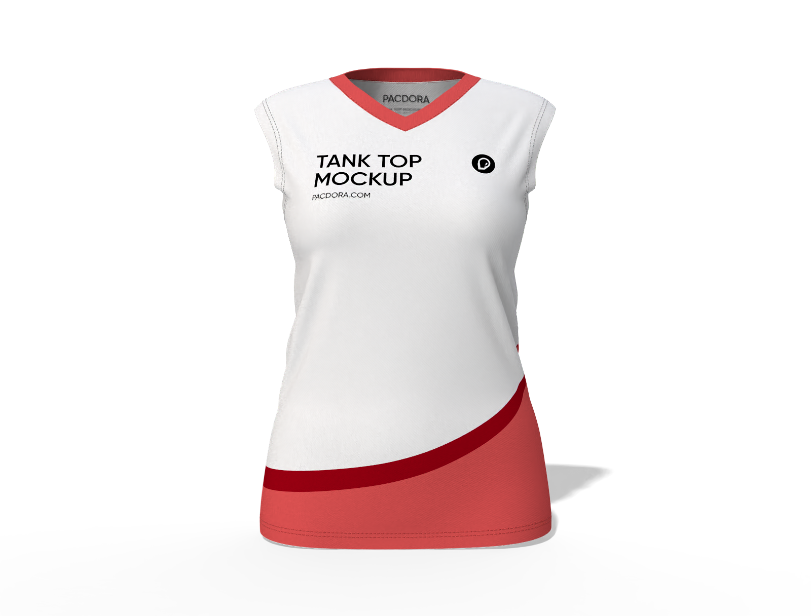 Women‘s sleeveless shirt mockup