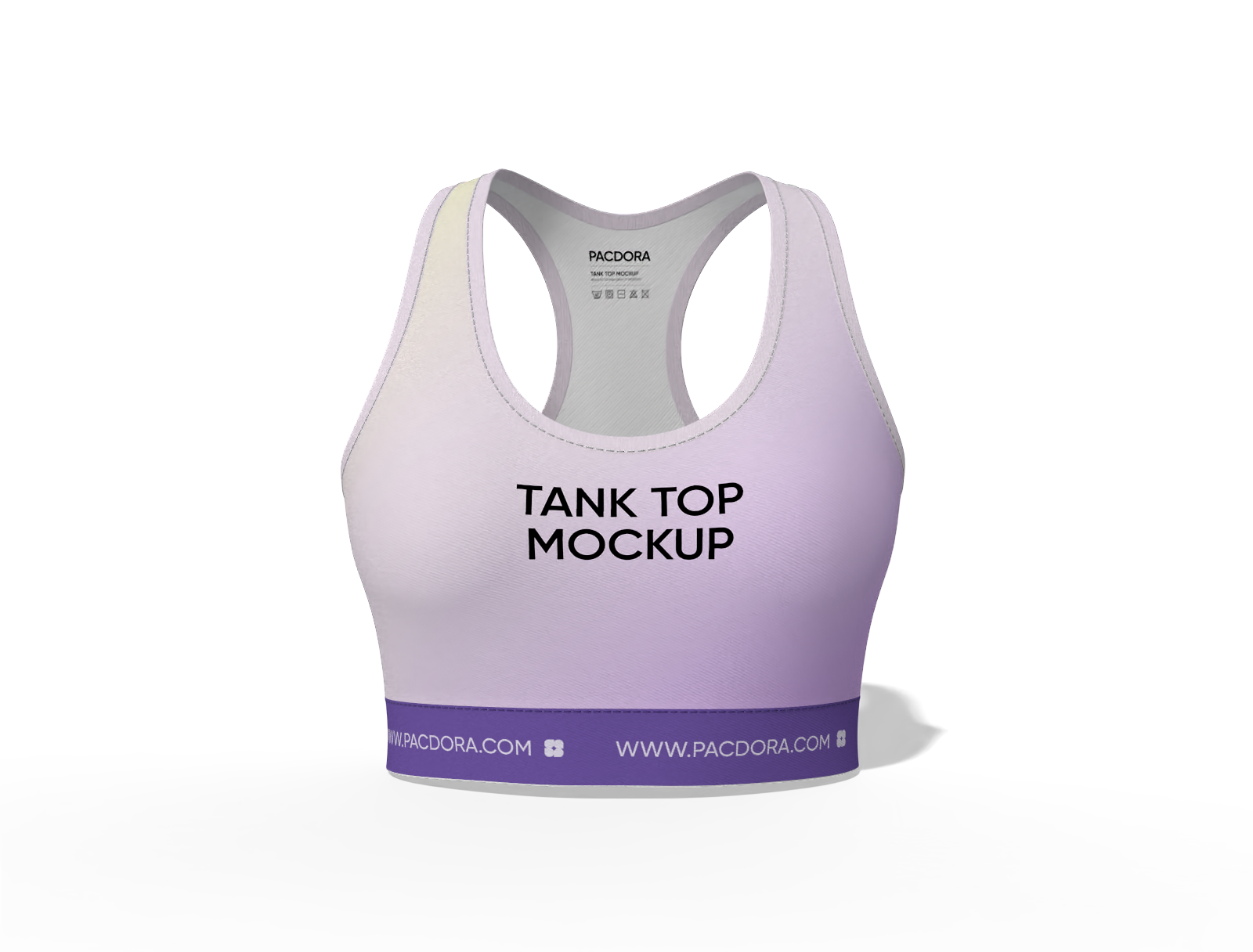 Crop tank top mockup