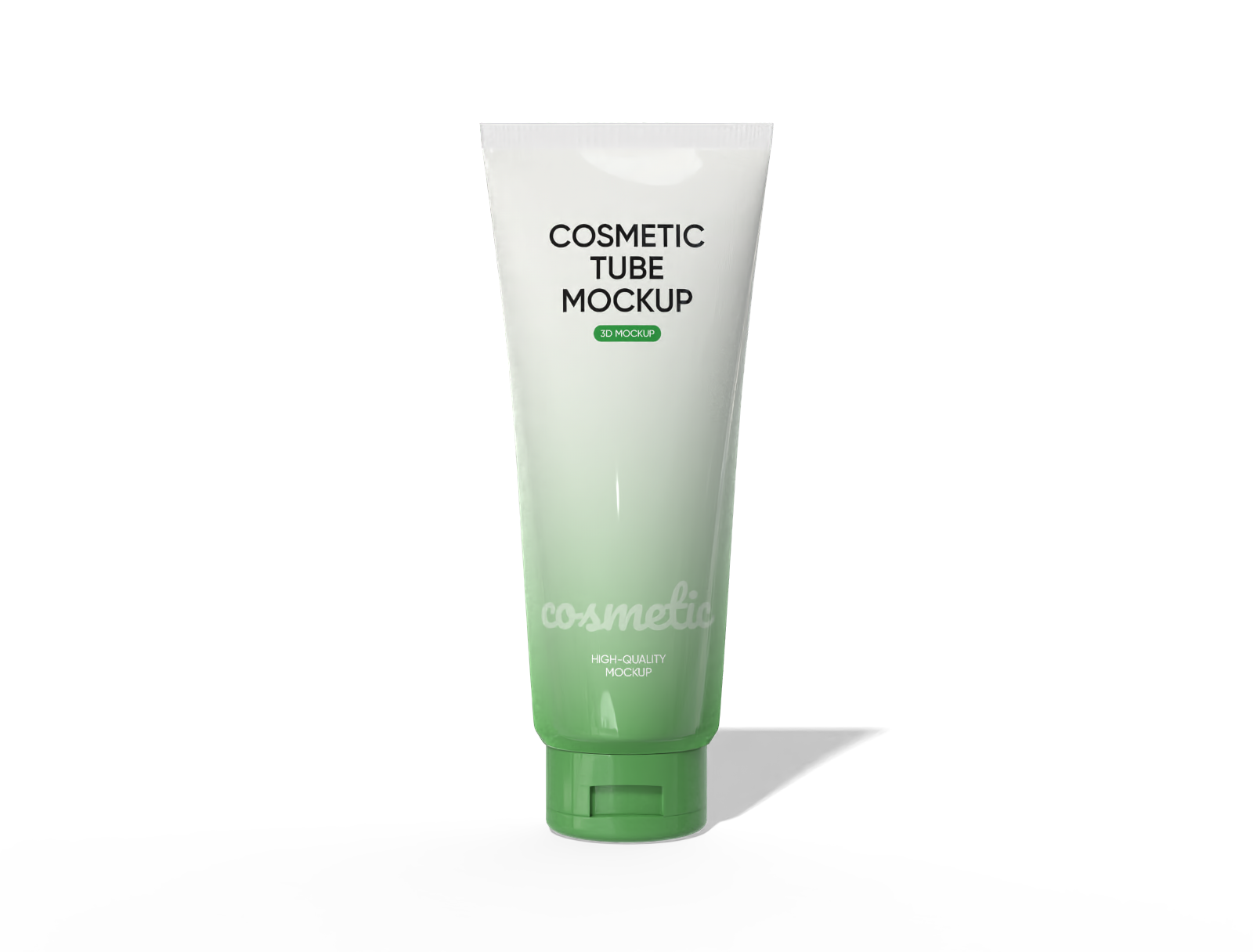 Cream cosmetic tube mockup