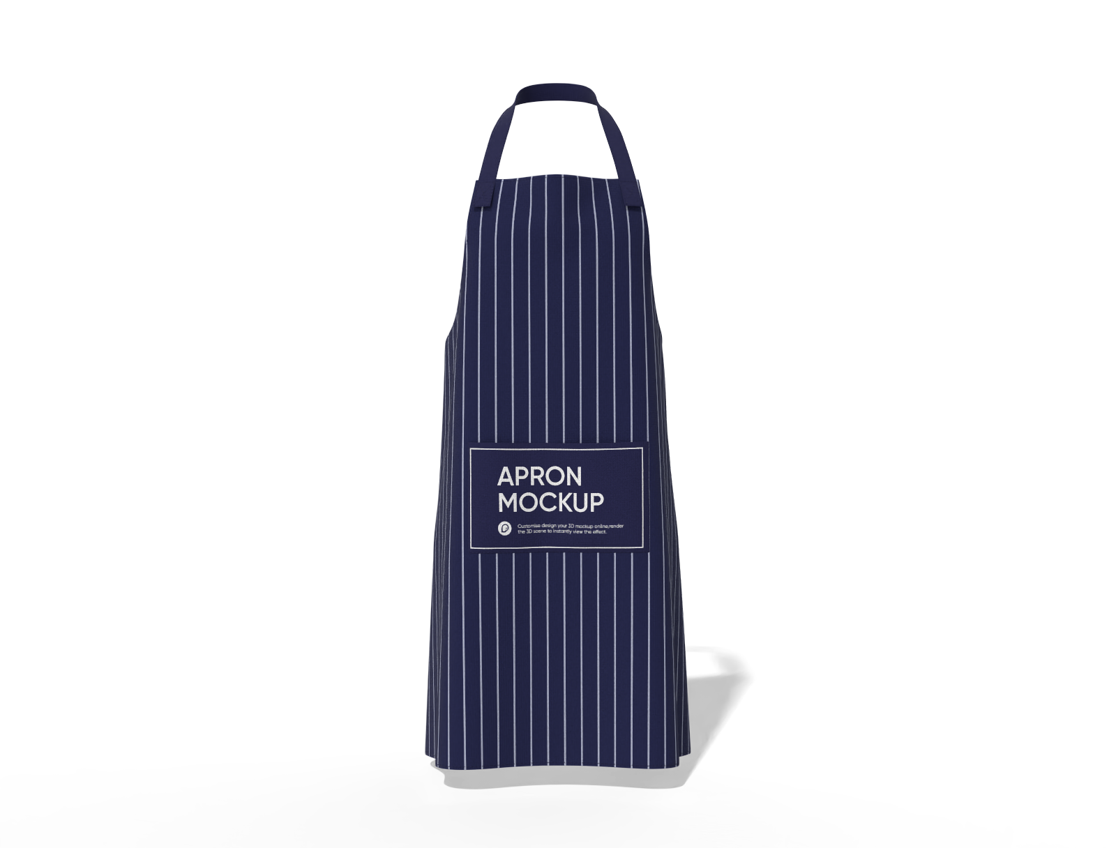 Striped apron mockup