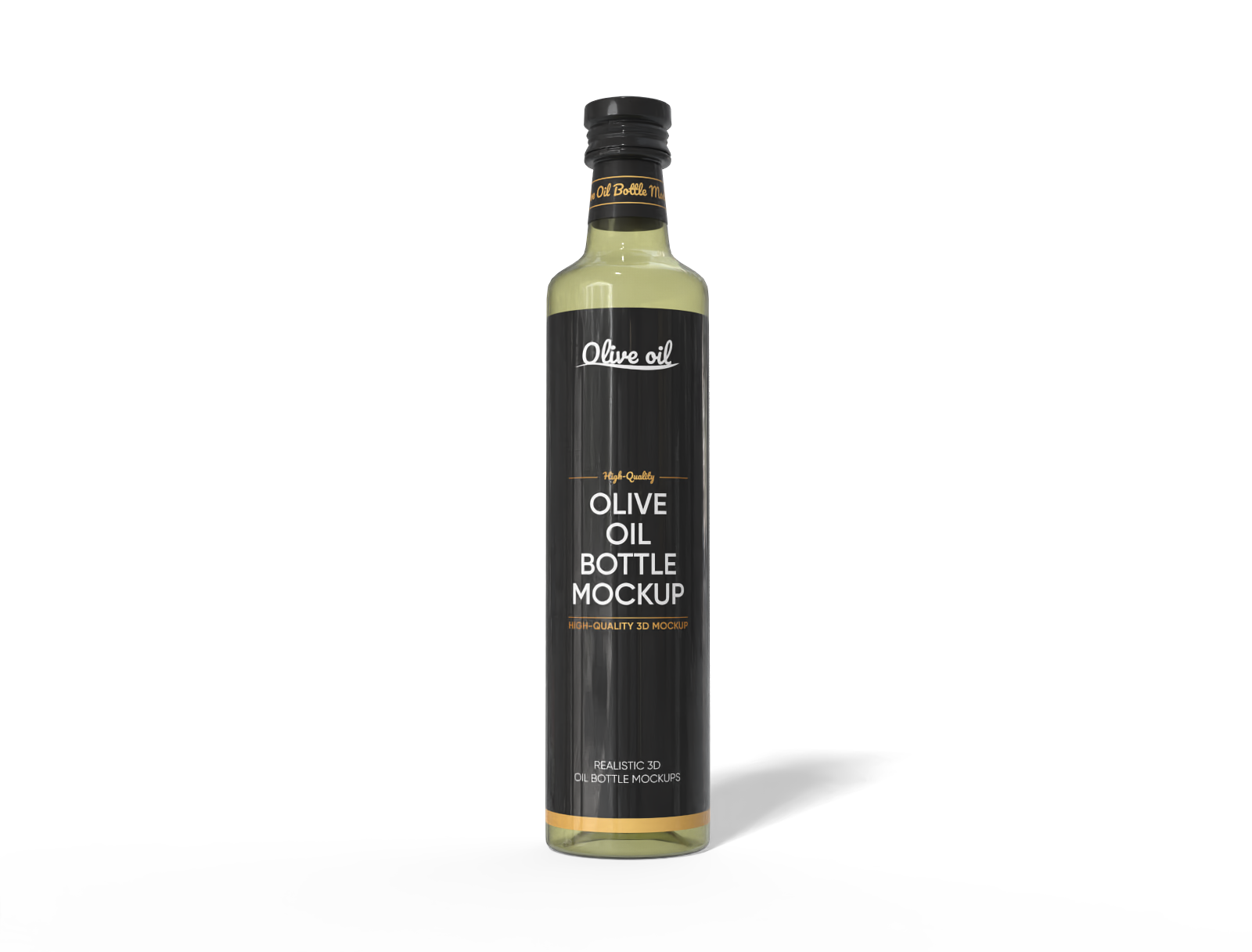 500ml olive oil bottle mockup