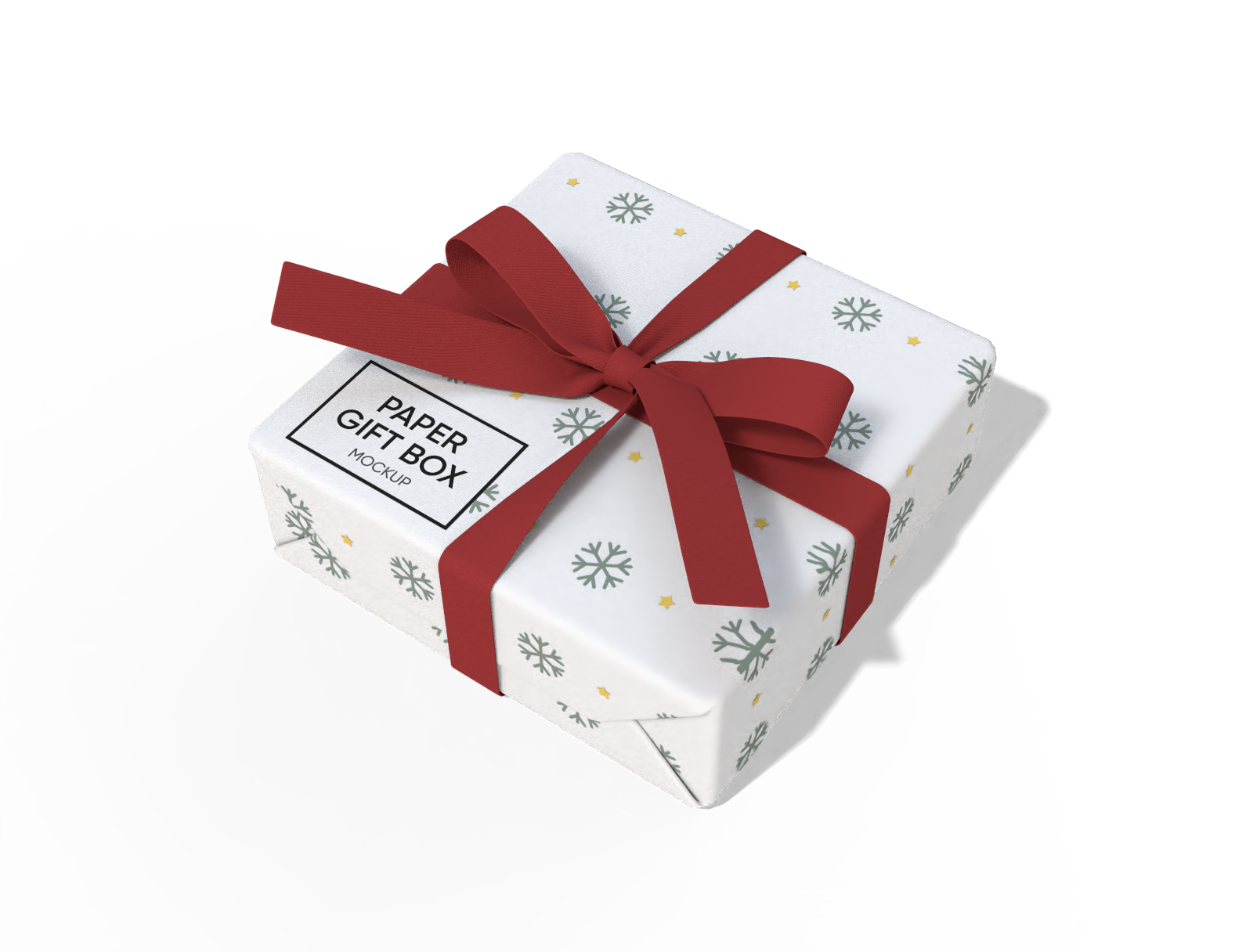 Paper gift box mockup