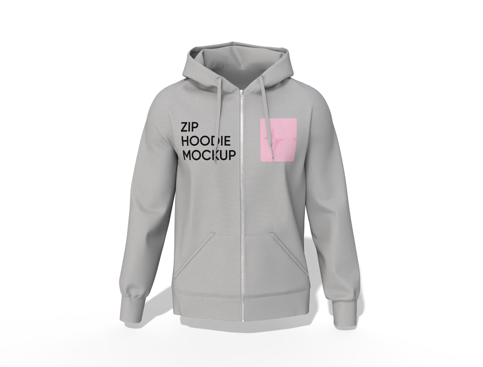 Full zip hoodie mockup