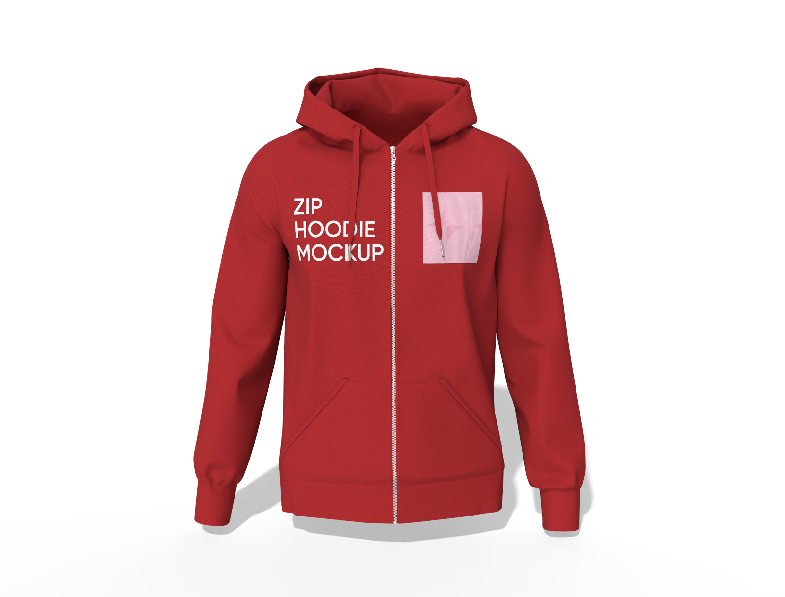 Full zip hoodie mockup