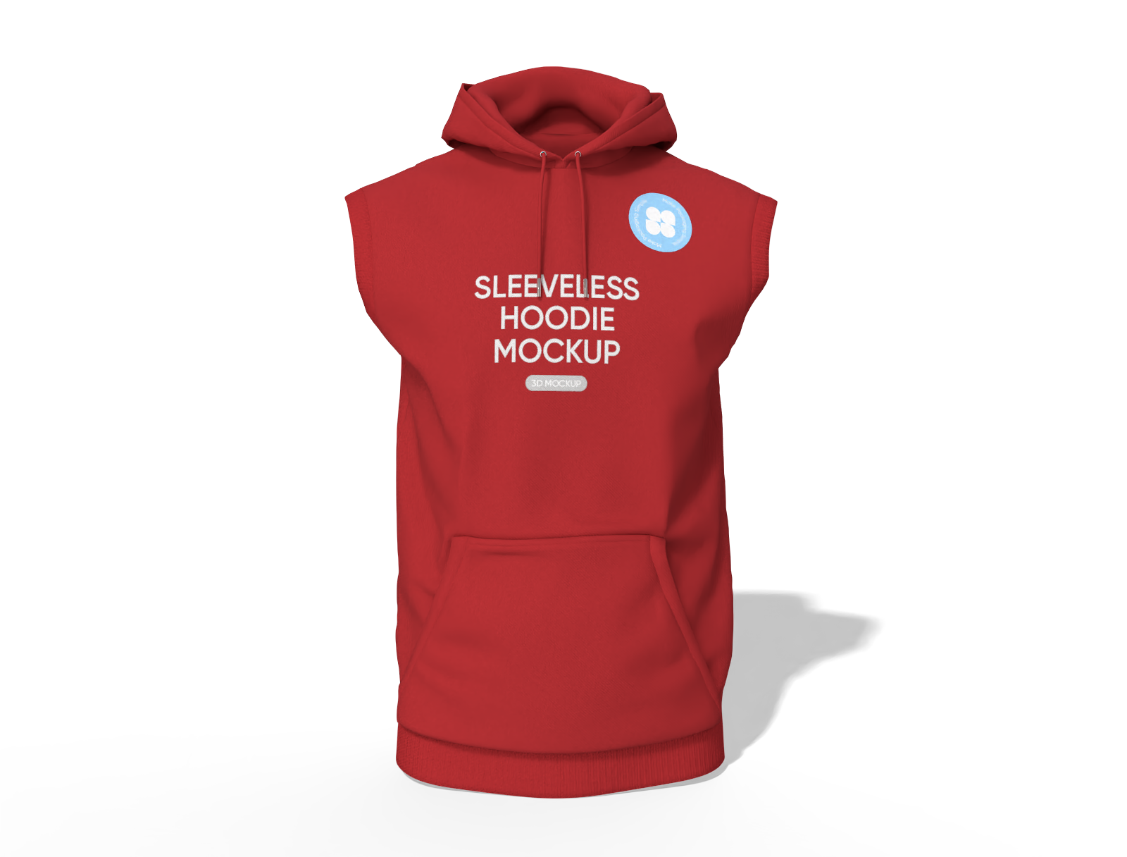 Sleeveless hoodie mockup