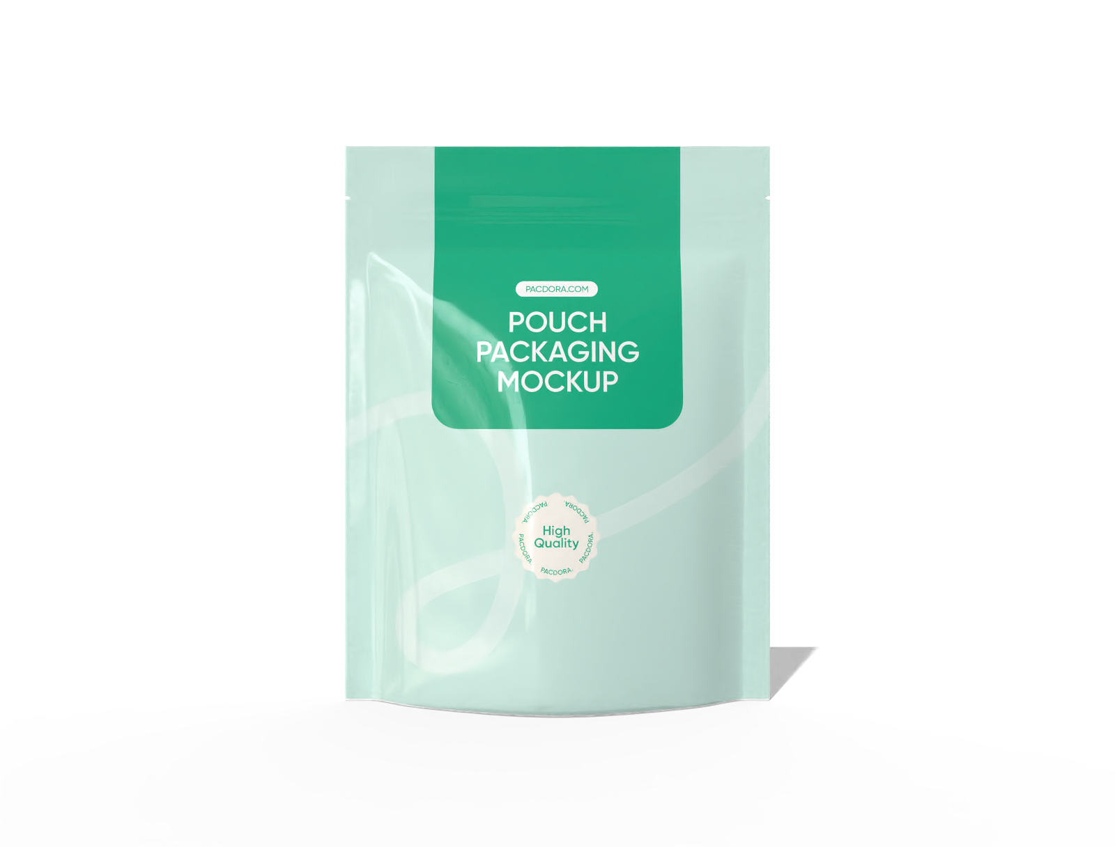 Stand up rice bag mockup