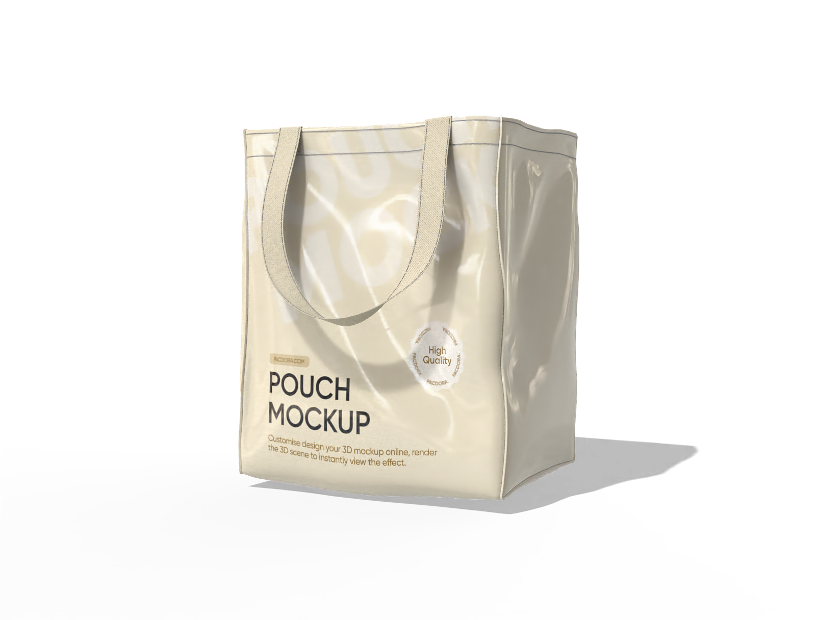 Canvas shopping bag mockup