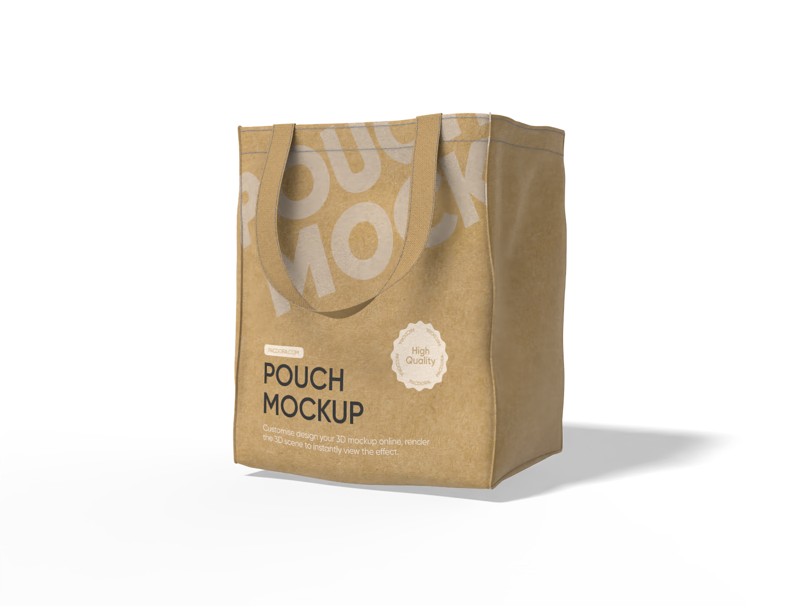 Canvas shopping bag mockup