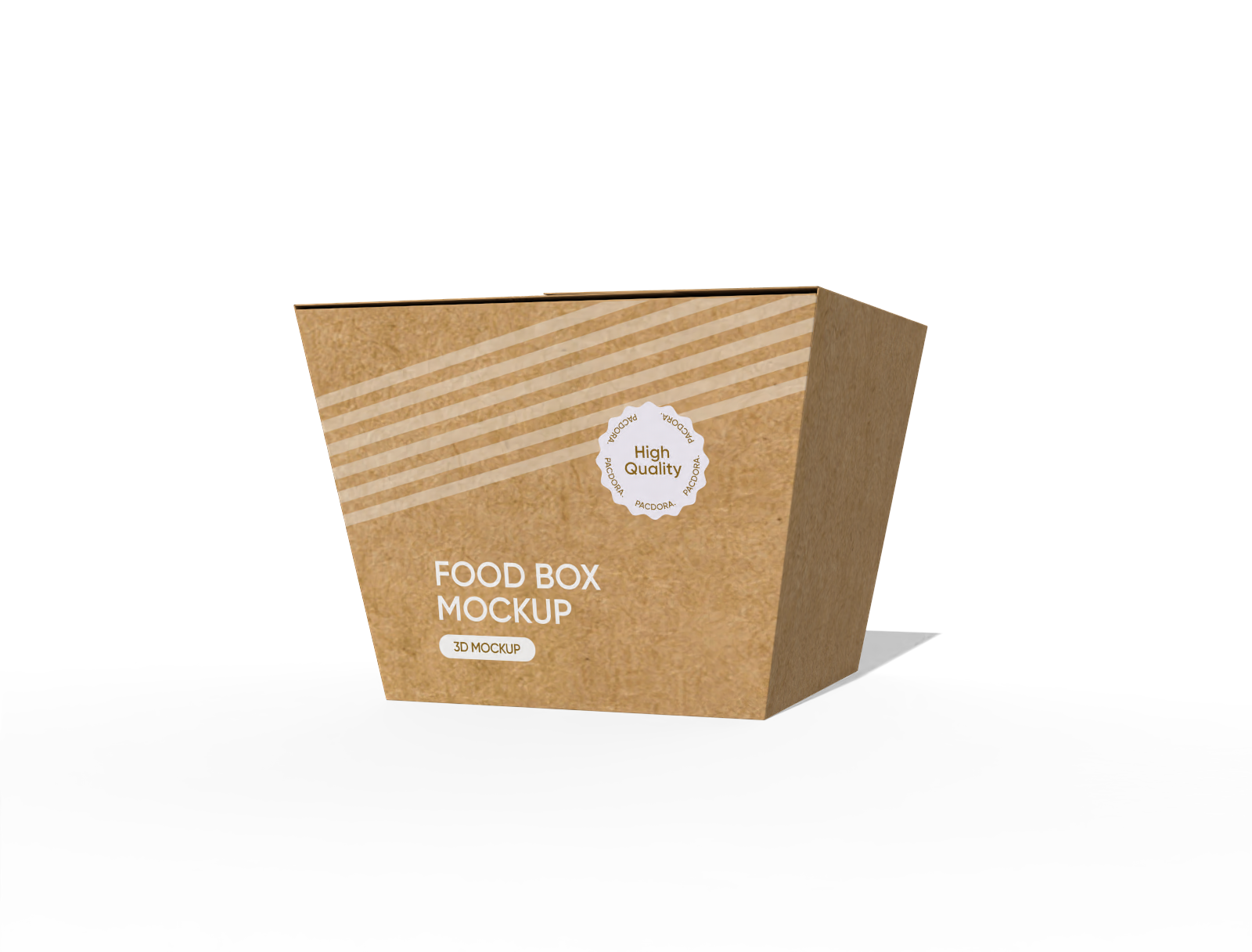 Paper food box mockup
