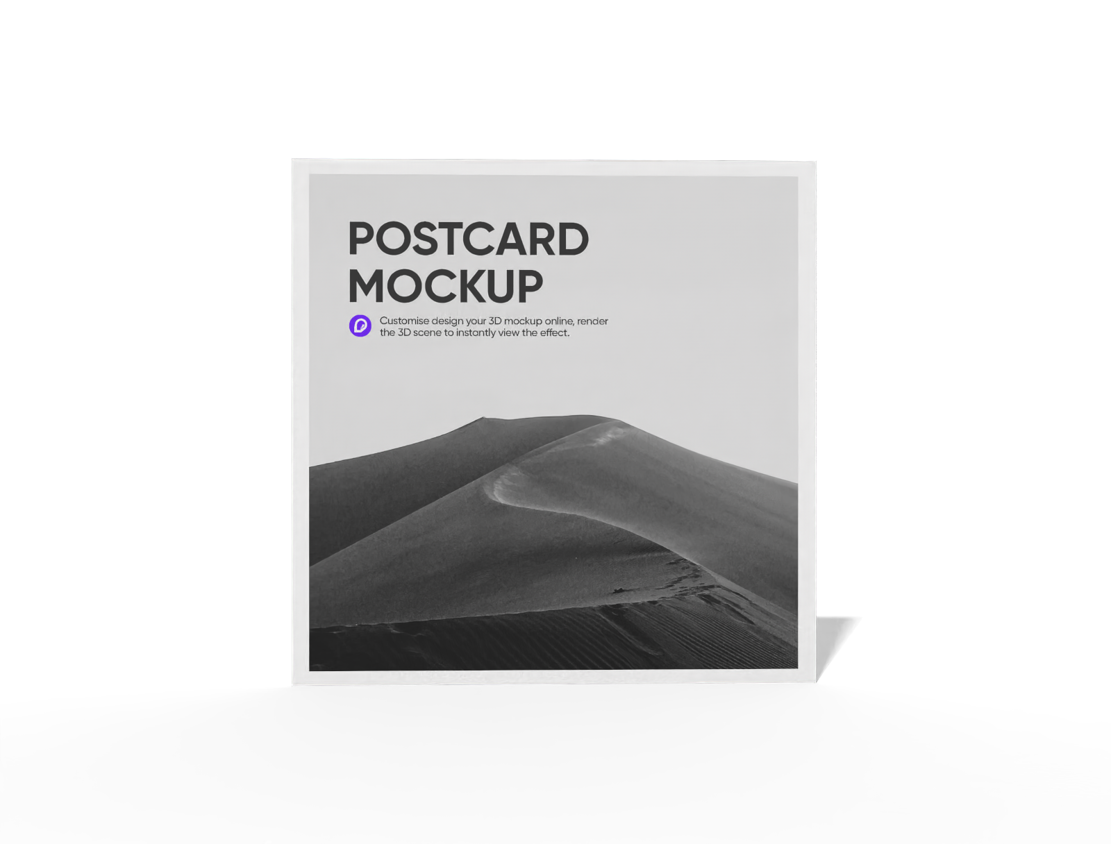 Square postcard mockup