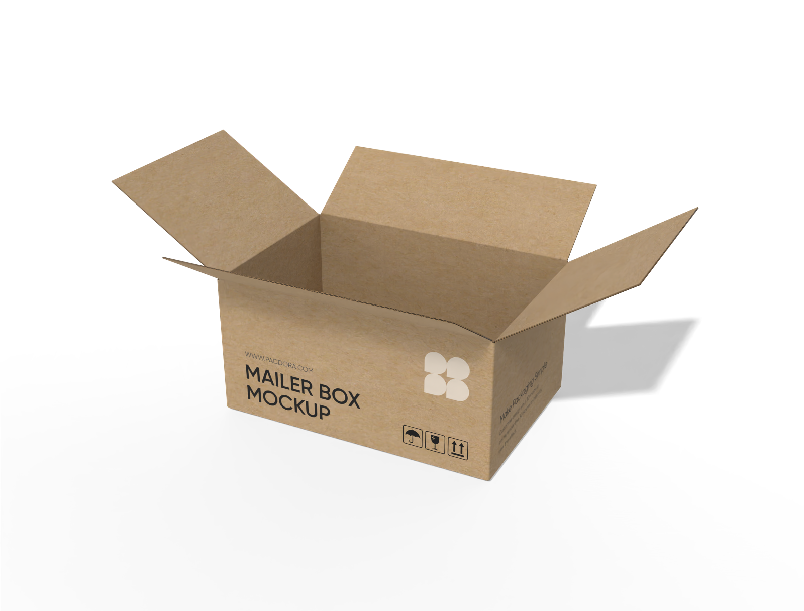 FEFCO 0712 center special slotted top - crash lock mockup