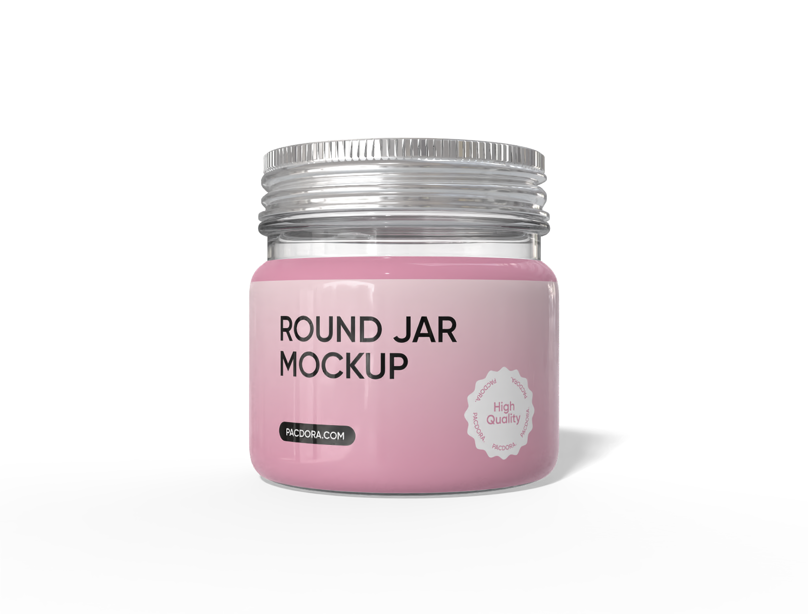 Round honey jar mockup