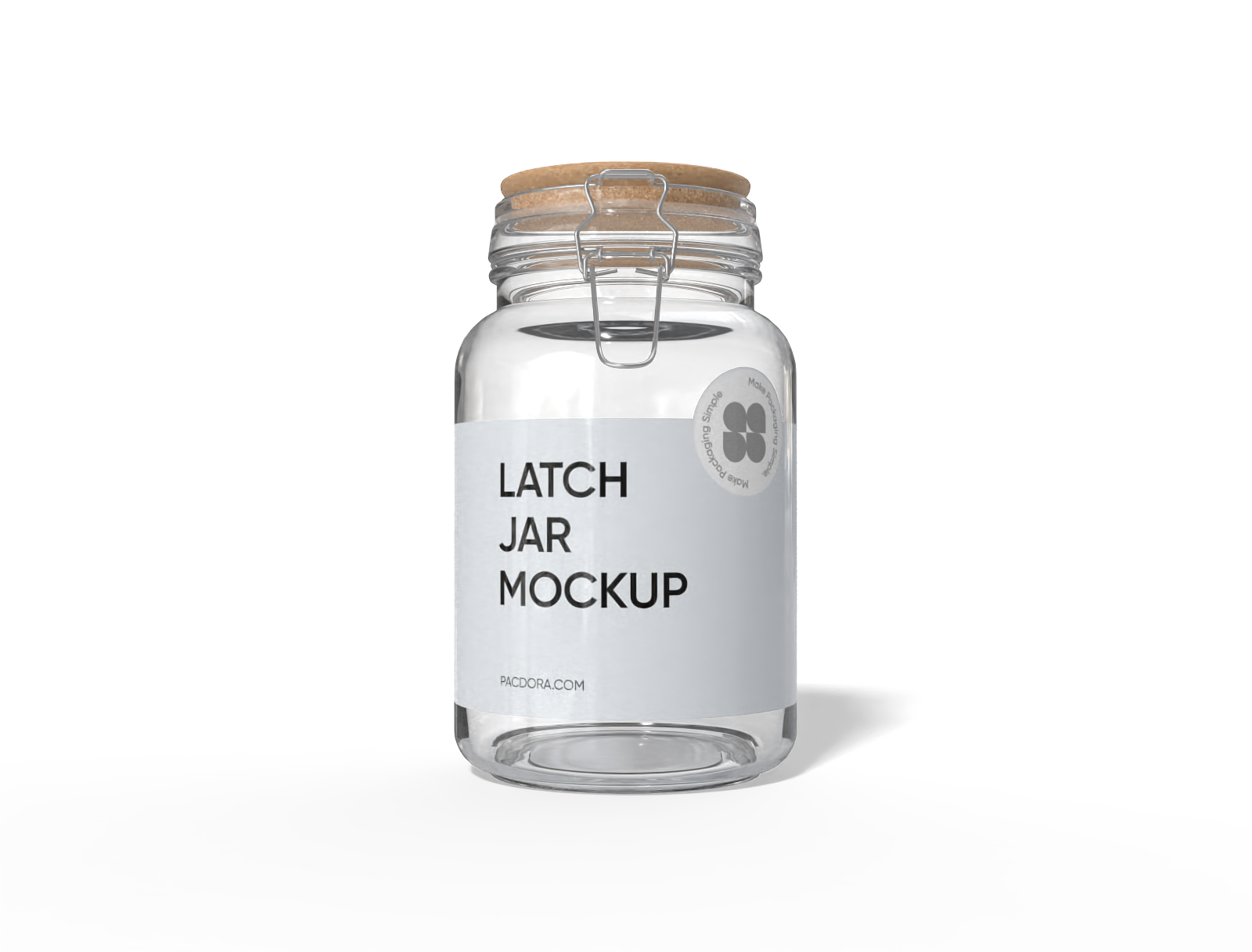 Latch glass  jar mockup