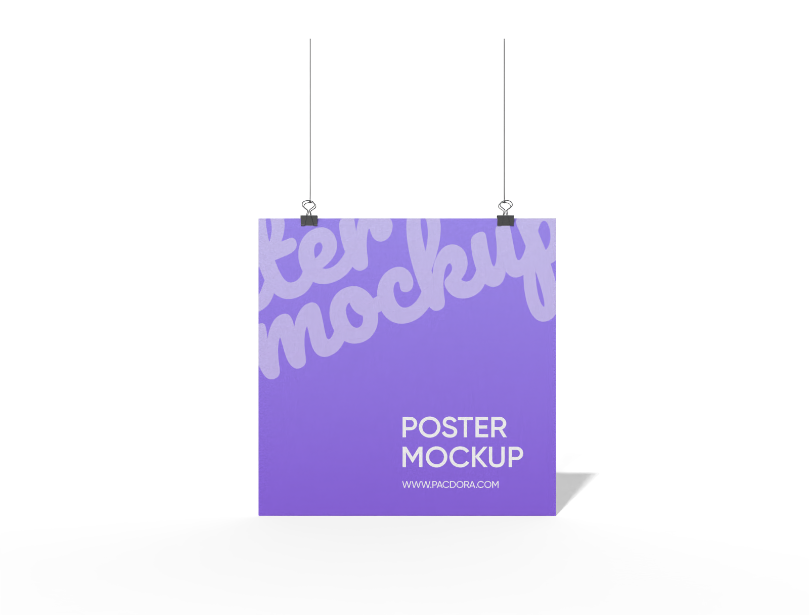 Square hanging poster mockup
